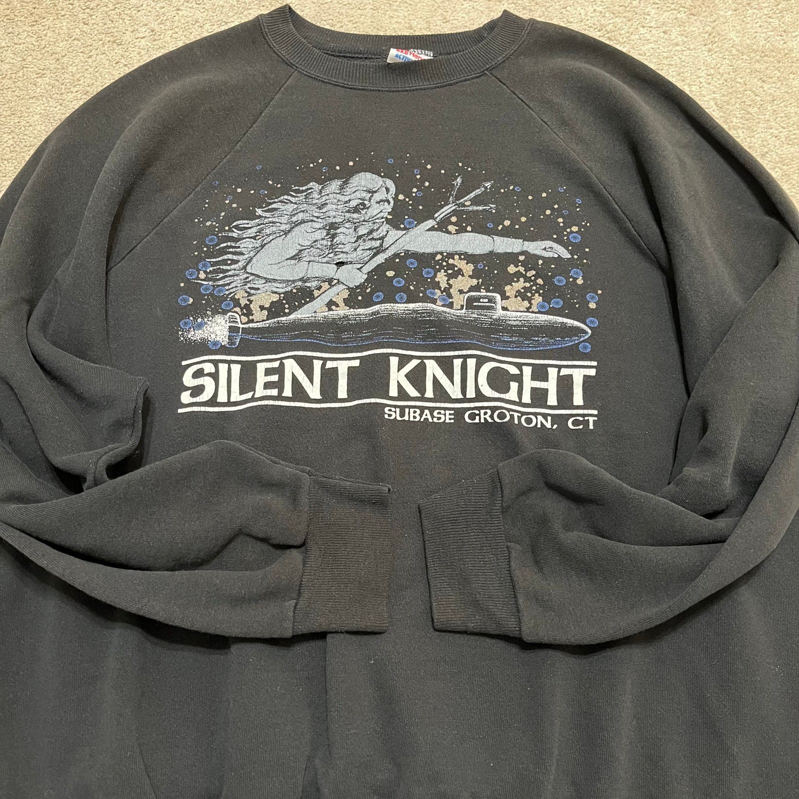 Hanes Vintage Silent Knight Under Water Warrior Black Crewneck XL Size US XL / EU 56 / 4 - 1 Thumbnail