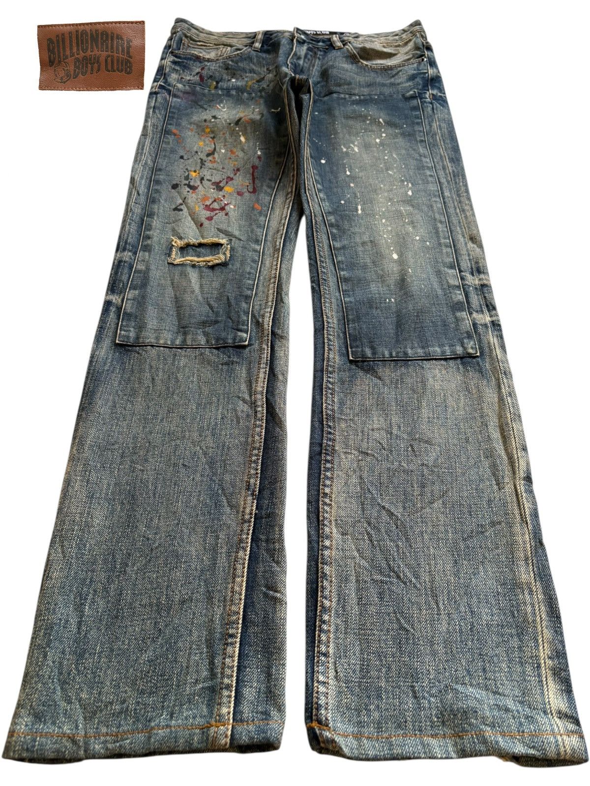 Billionaire Boys Club × Japanese Brand Vintage Billionaire Boy Club Mud Wash Paint Distressed Jeans Size US 32 / EU 48 - 1 Thumbnail