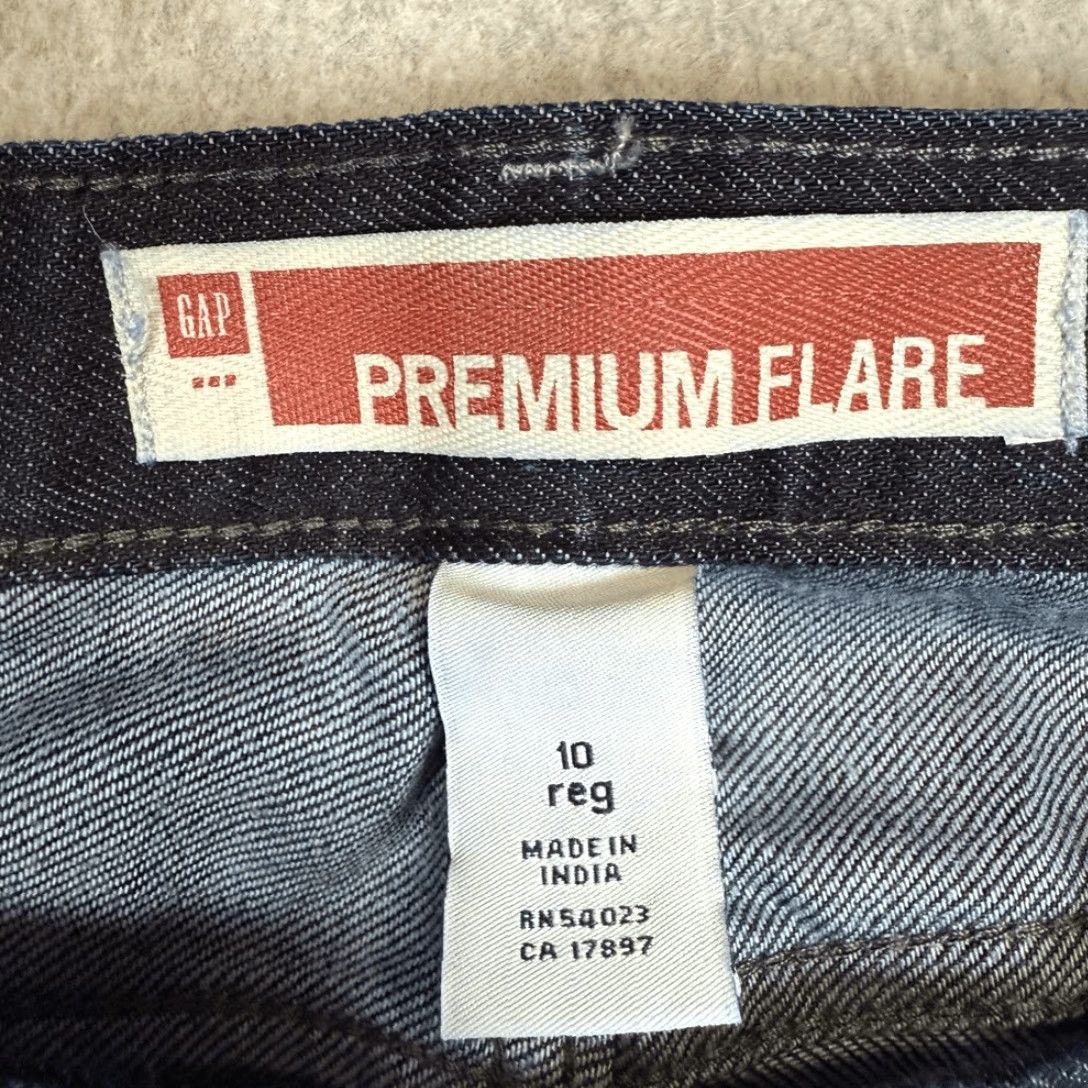 Gap GAP Jeans Flared Dark Wash Womens 10 Regular Hippie Retro Festival Blue Size 32" / US 10 / IT 46 - 2 Thumbnail