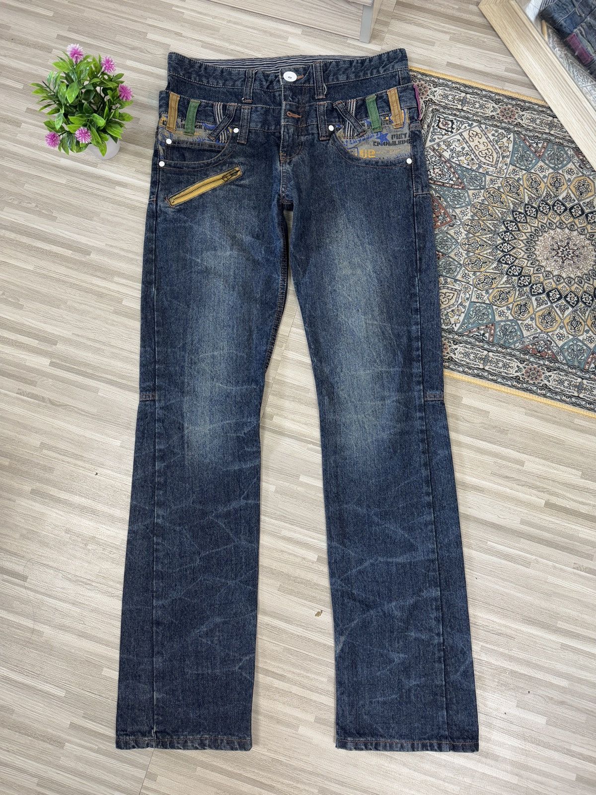 If Six Was Nine × Japanese Brand × Vintage Vintage 90s Double Focus Zipper Style Blue Jean Size US 32 / EU 48 - 1 Thumbnail