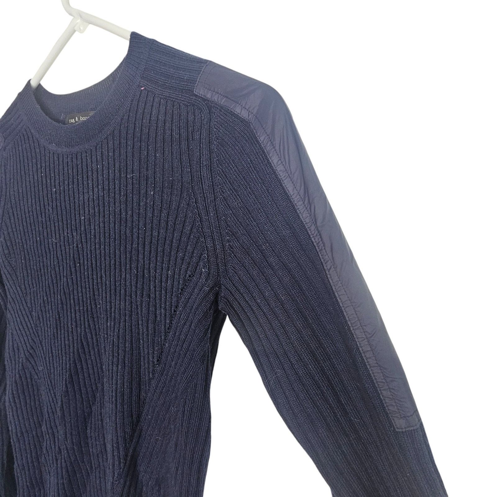 Rag & Bone Rag & Bone Womens Extrafine Merino Wool Sweater XS Navy Blue Size XS / US 0-2 / IT 36-38 - 5 Thumbnail