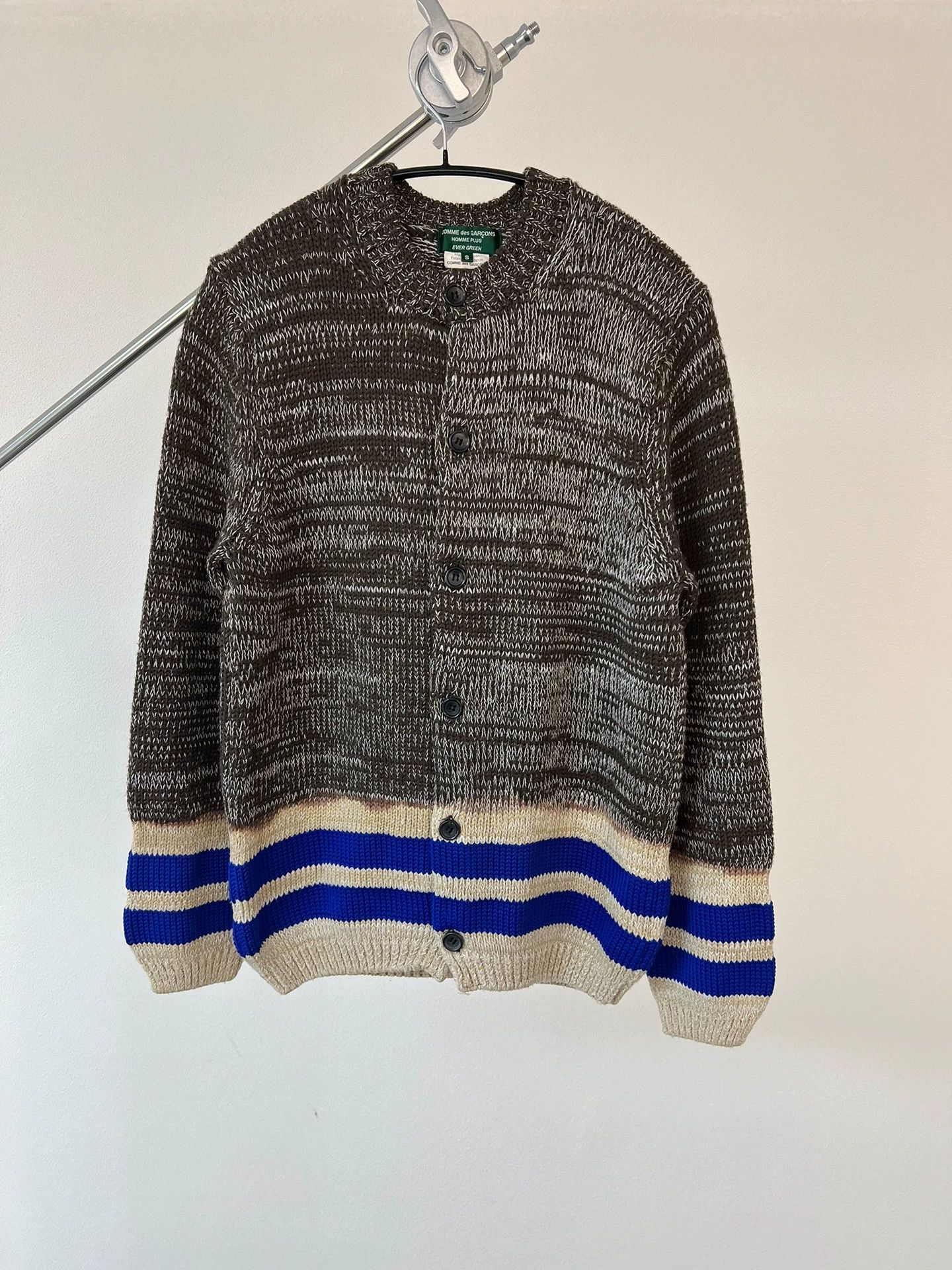 Comme des Garcons Comme Des Garcons Color blocked coarse knitted cardigan -DMC Size US S / EU 44-46 / 1 - 1 Thumbnail