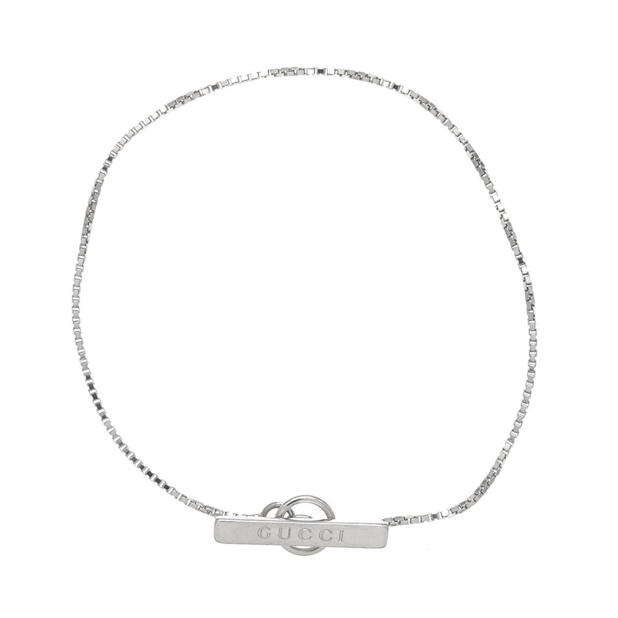 image of Gucci Lariat Bracelet 17Cm K18 Wg White Gold 750 Lariet, Women's