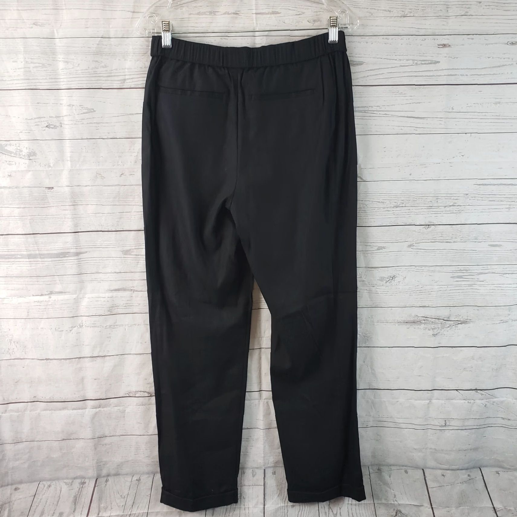 J. Jill J Jill Pants Womens Linen Stretch Pull On Size S Black Mid Rise Cuffed Size 28" / US 6 / IT 42 - 3 Thumbnail