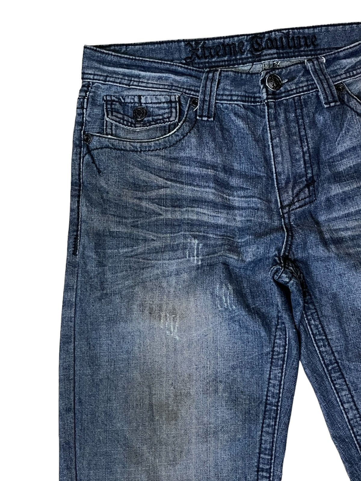Japanese Brand JAPANESE EXTREME COUTURE INSPIRED CHROME HEART FLARED JEANS Size US 34 / EU 50 - 5 Thumbnail