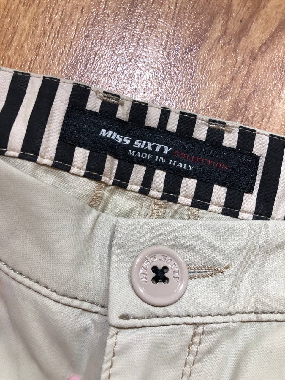 Miss Sixty VINTAGE Miss Sixty Beige Ladies Trousers flared pants Y2K, Size 28" / US 6 / IT 42 - 2 Thumbnail