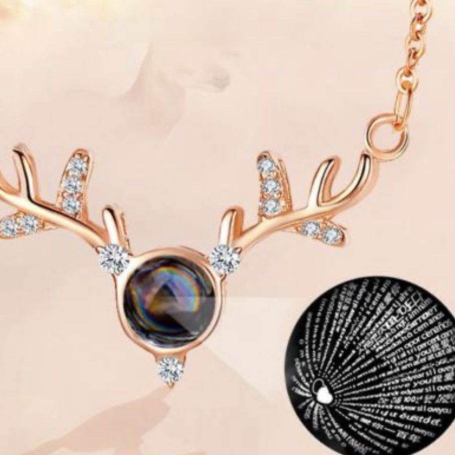 Other Rose gold paved projection deer antlers necklace Size ONE SIZE - 5 Thumbnail