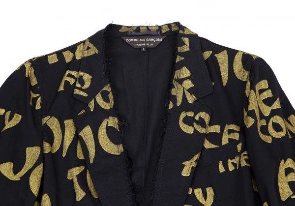 Other Comme Des Garcons Black vintage gilded logo blazer Size US S / EU 44-46 / 1 - 2 Thumbnail