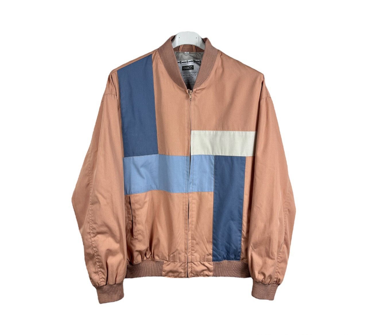 image of Gabicci Light Jacket Y2K Retro Geometric Aesthetic in Salmon, Men's (Size Medium)