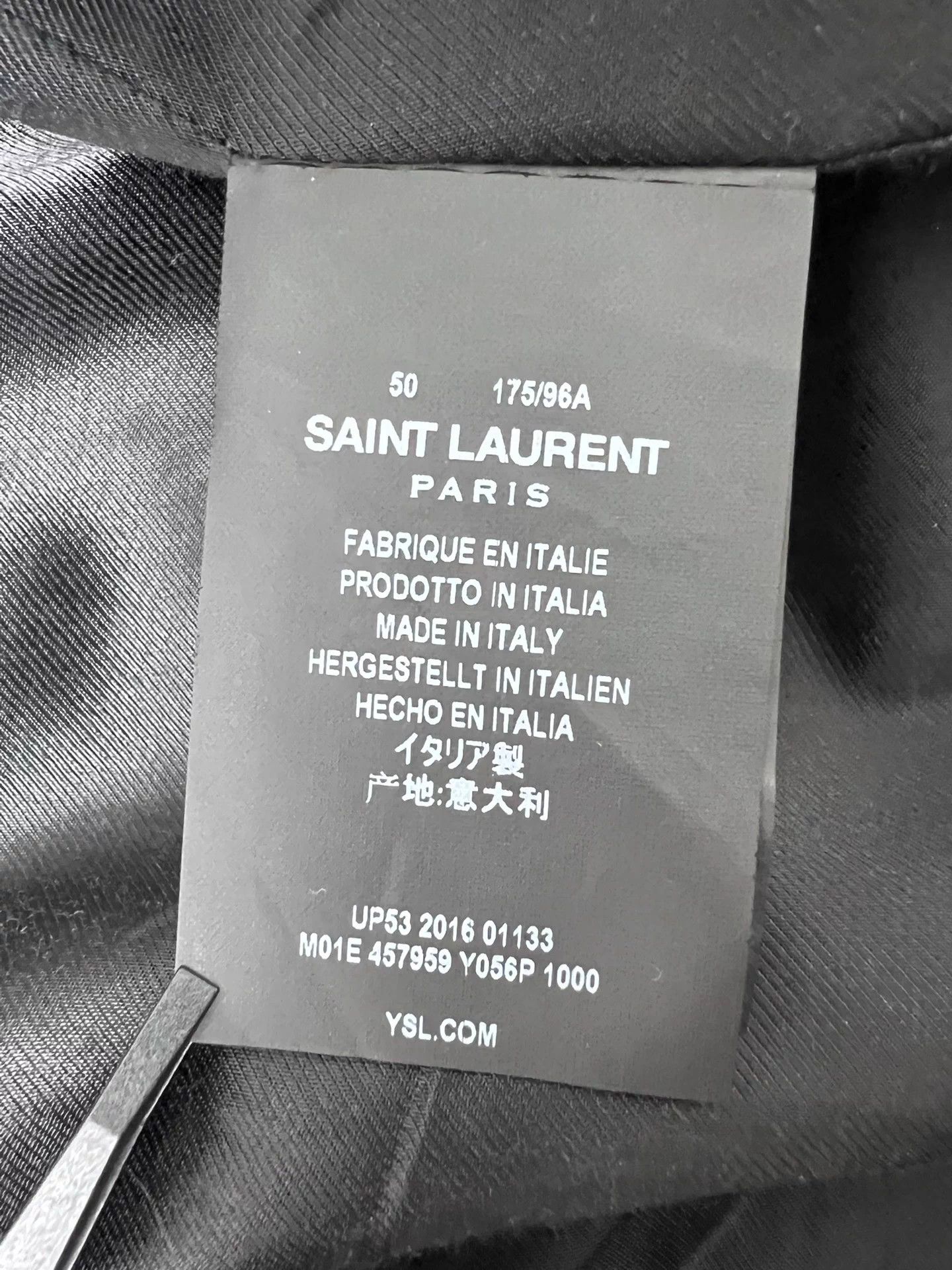 Saint Laurent Paris SLP 16FW Black Anchor DB Wool Fur Collar Men's 50 Size US M / EU 48-50 / 2 - 6 Thumbnail