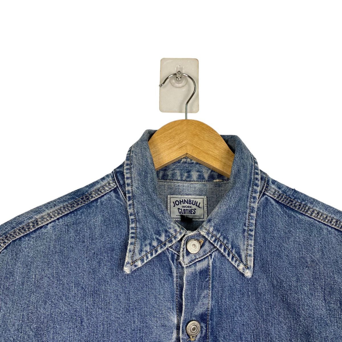 Japanese Brand Johnbull Work Clothes Denim Shirt Size US M / EU 48-50 / 2 - 5 Thumbnail