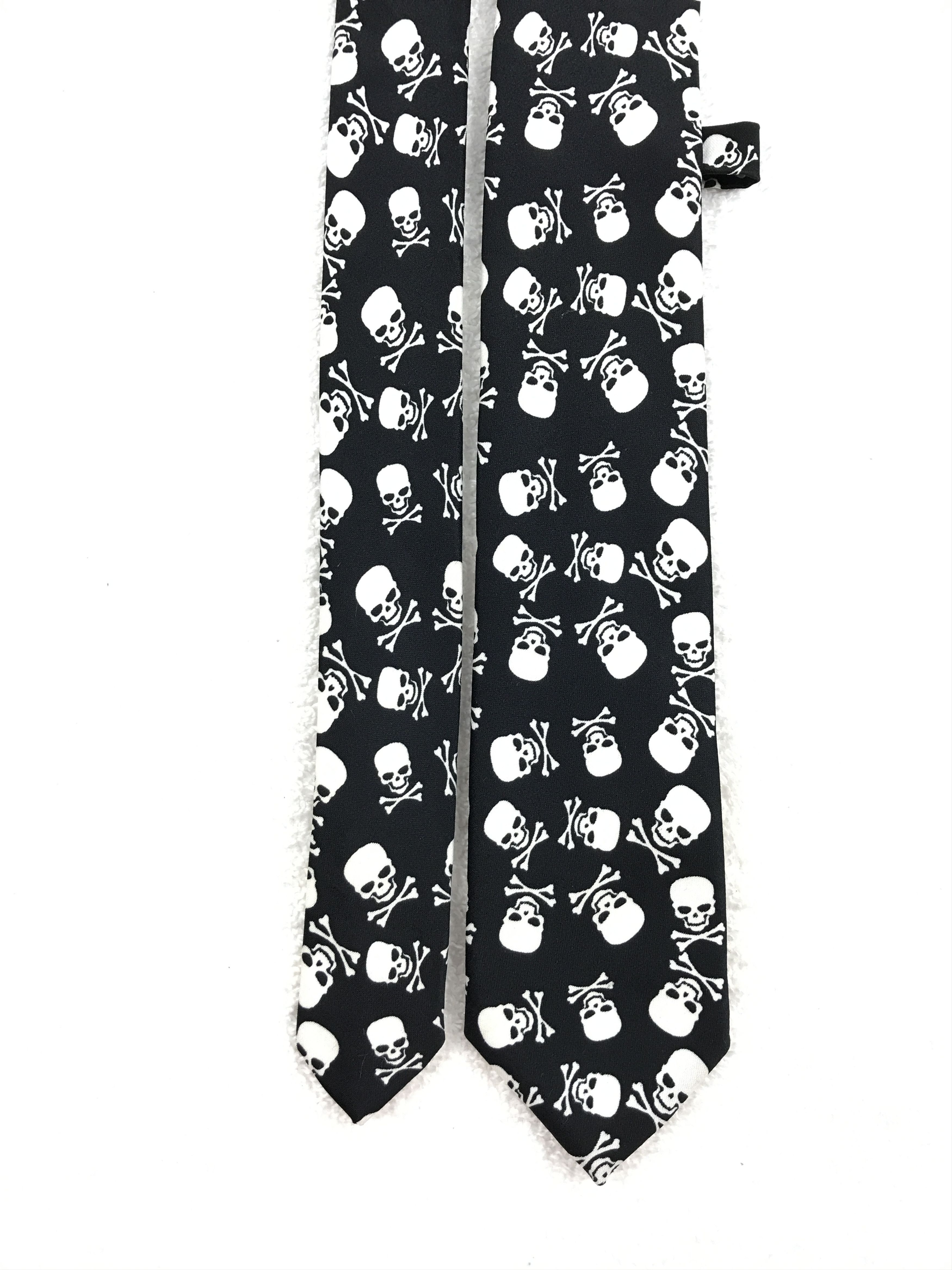 Designer × Vintage Vintage Skulls Silk Necktie Size ONE SIZE - 3 Thumbnail