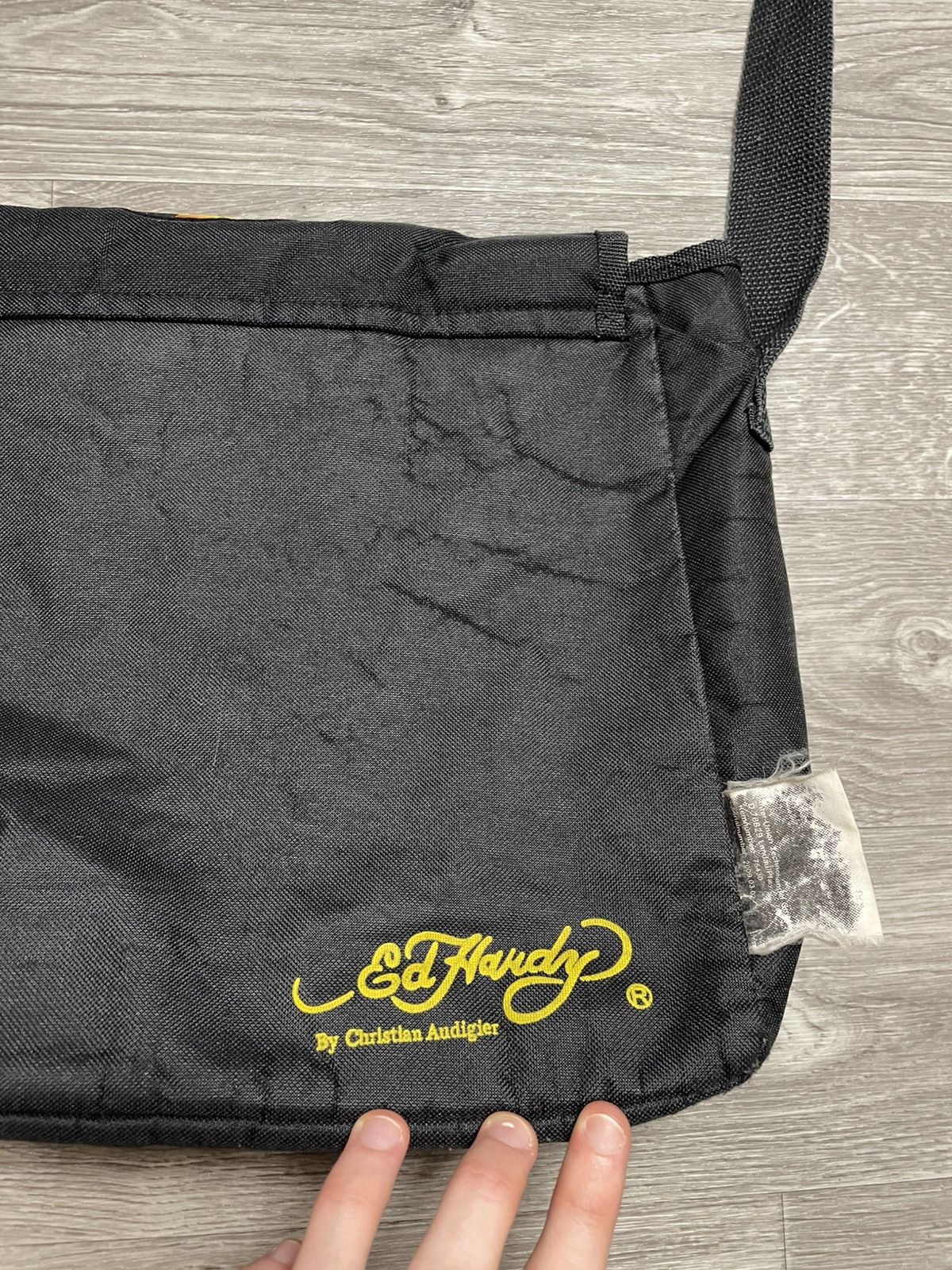 Ed Hardy Vintage Black Tiger Messenger Bag Y2K Streetwear Size ONE SIZE - 20 Thumbnail