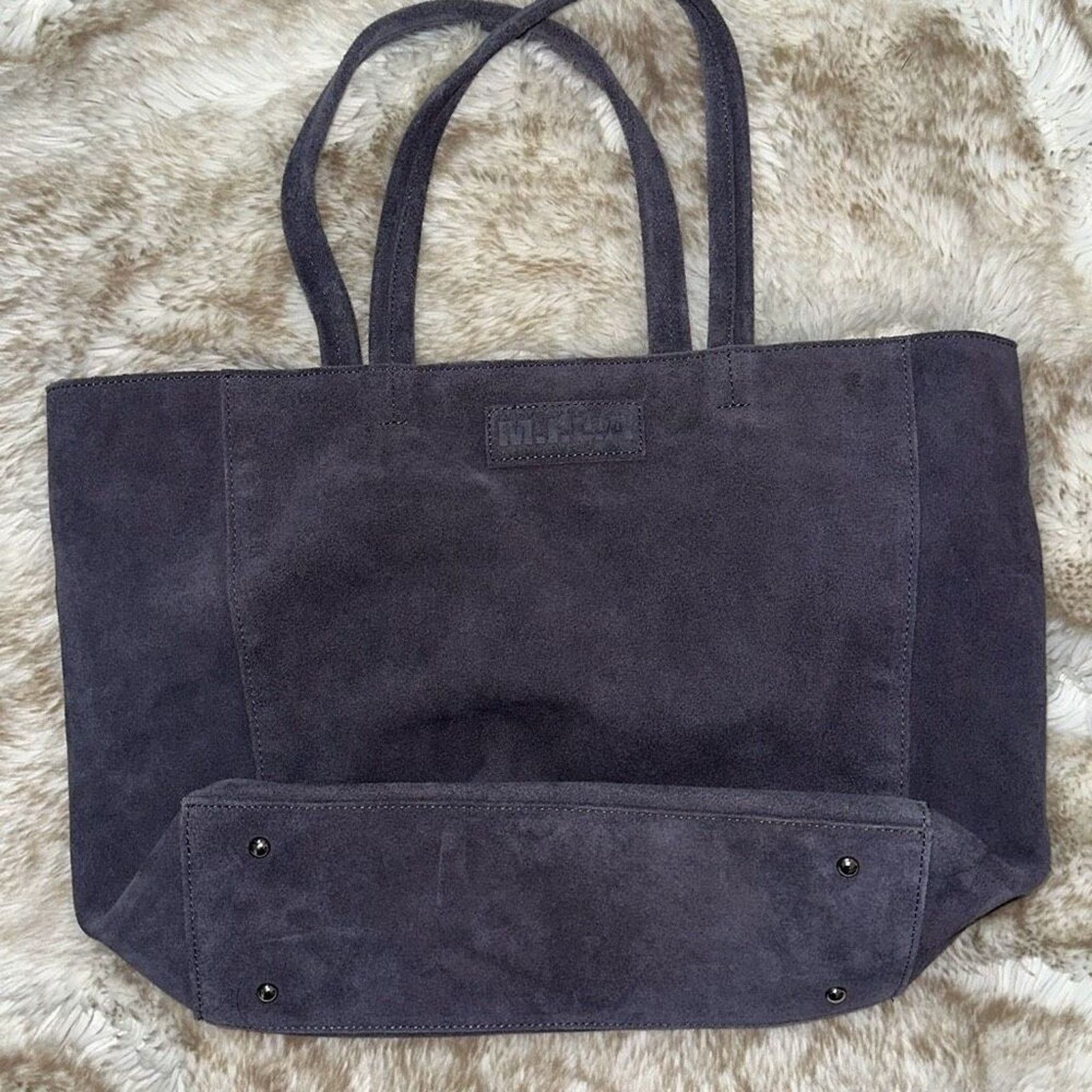 Other M.I.L.A. Suede Dark Gray Shoulder Tote Bag Purse | Sz OS Size ONE SIZE - 2 Thumbnail