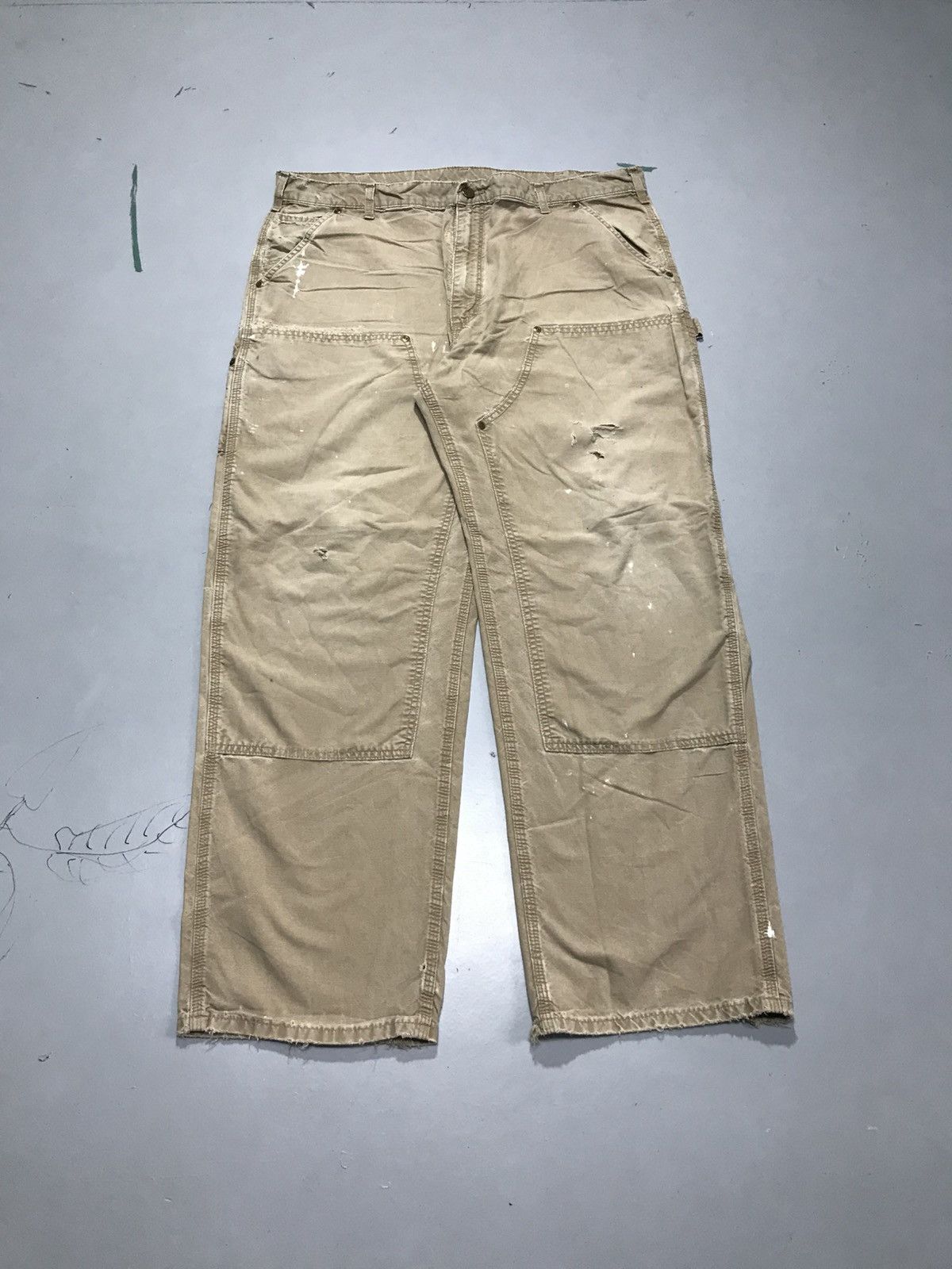 Carhartt Vintage carhartt damaged double knee workwear Size US 40 / EU 56 - 1 Thumbnail