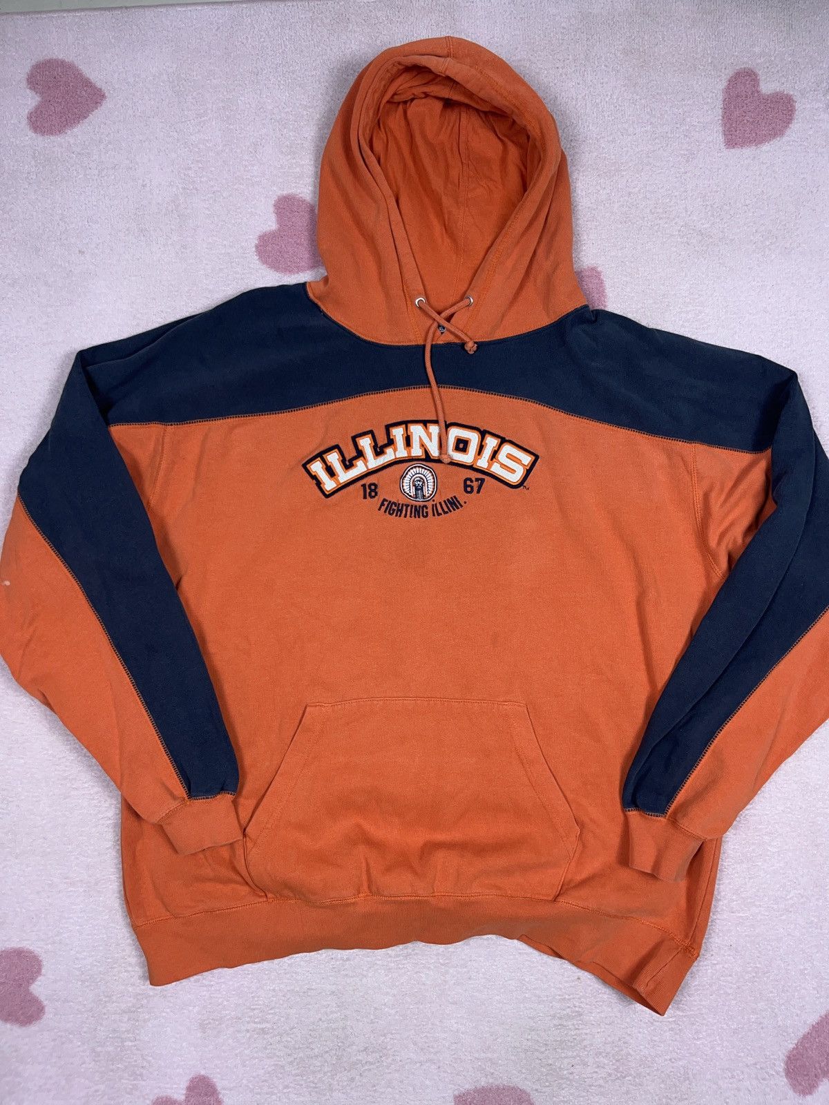 Vintage ➕ vintage Illinois NCAA fighting Illini university hoodie Size US XXL / EU 58 / 5 - 2 Thumbnail