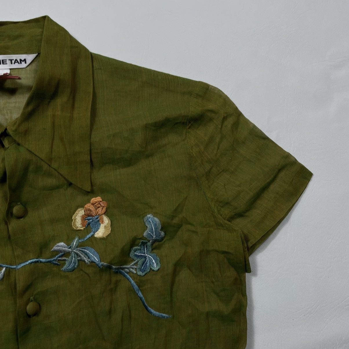 Vivienne Tam VIVIENNE TAM 90’s IRIDESCENT FLORAL BUTTON UP Size XS / US 0-2 / IT 36-38 - 5 Thumbnail