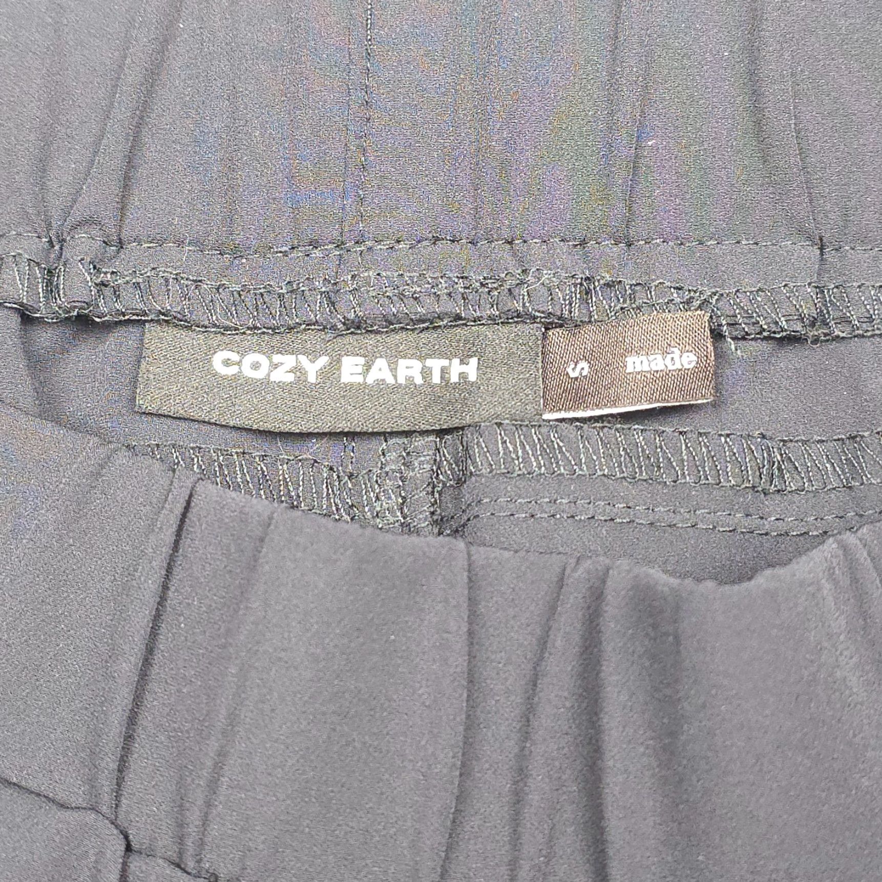 Vintage Cozy Earth Jogger Pants Women's Small Black Stretch Regular Tapered Pocket Moisture Wicking Adjustable Waist Lounge Activewear Comfort Size 28" / US 6 / IT 42 - 5 Thumbnail