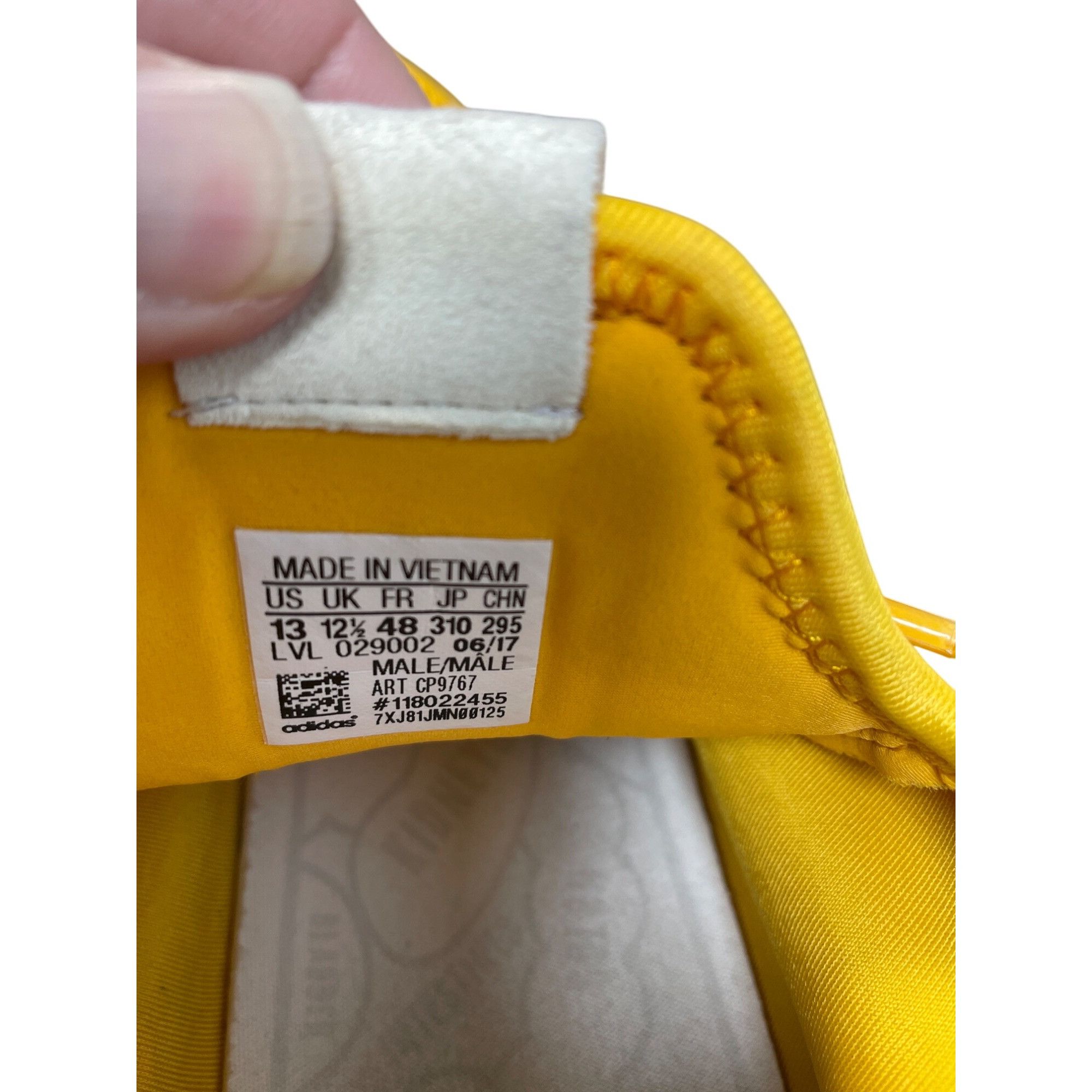 Adidas Adidas Pharrell Williams Tennis Hu Mens Yellow Mesh Sneakers Size US 13 / EU 46 - 9 Thumbnail