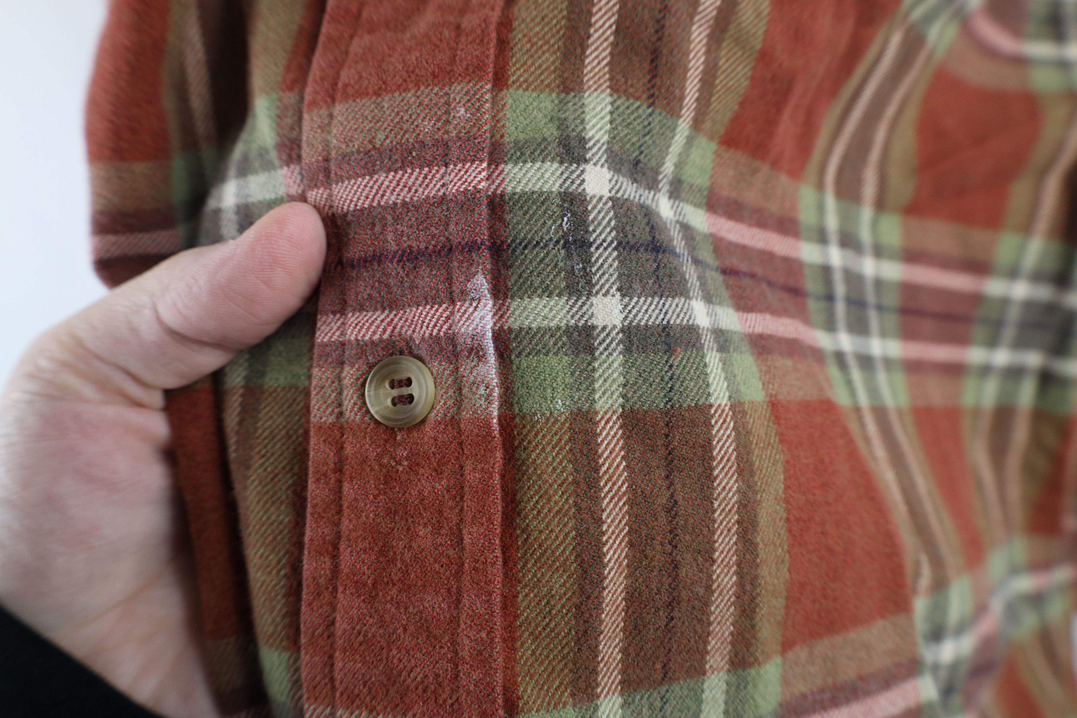 Lands' End × Vintage Vintage 90s Lands End Flannel Button Down Shirt Plaid Size US XXL / EU 58 / 5 - 6 Thumbnail