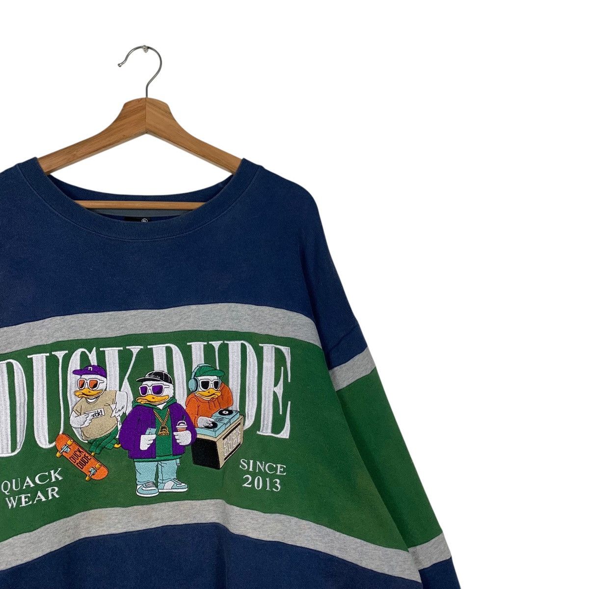 Japanese Brand B ONE SOUL Duck Dude Quack Wear Sweatshirt #1920-C83 Size US XXL / EU 58 / 5 - 5 Thumbnail
