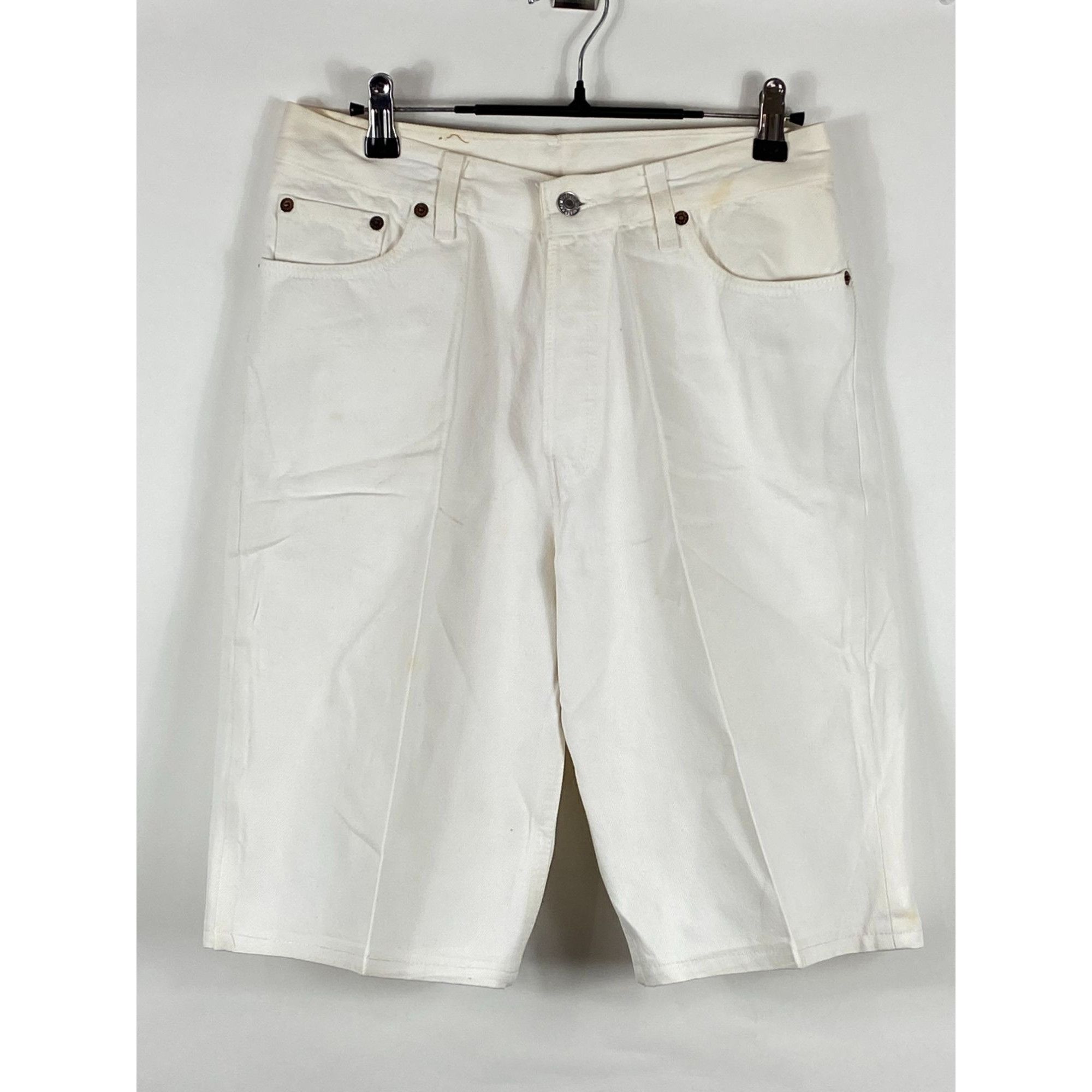 White vintage levi shorts hotsell