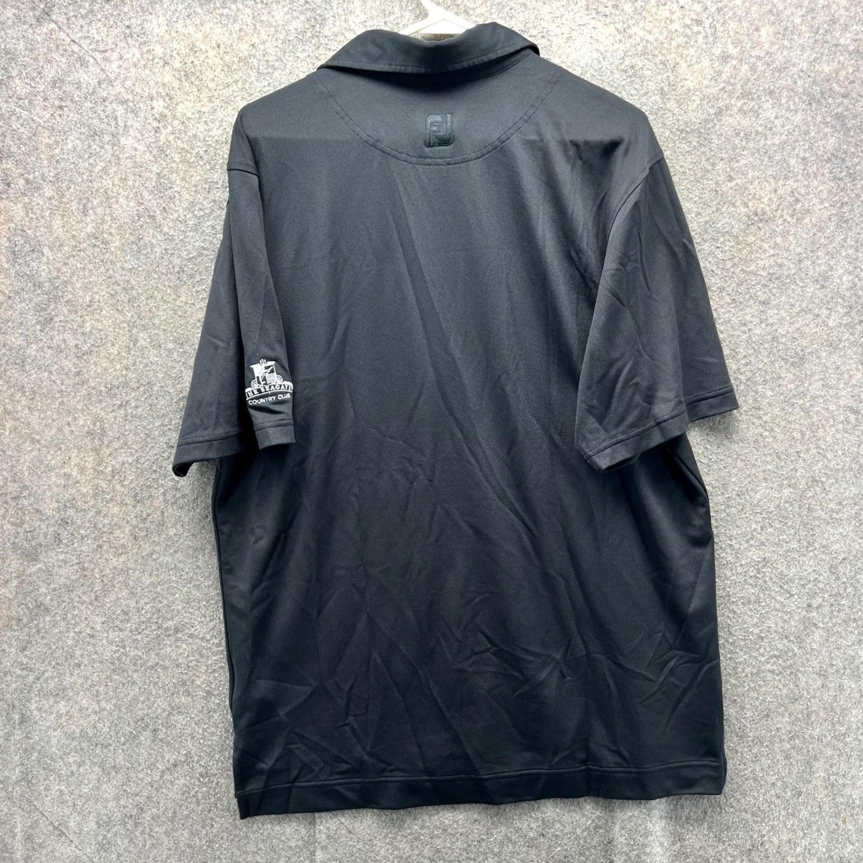 Footjoy FootJoy Polo Shirt Mens Medium Black Preppy Golf Vintage Shirt Mens Black Polo FootJoy Size 40R - 2 Thumbnail