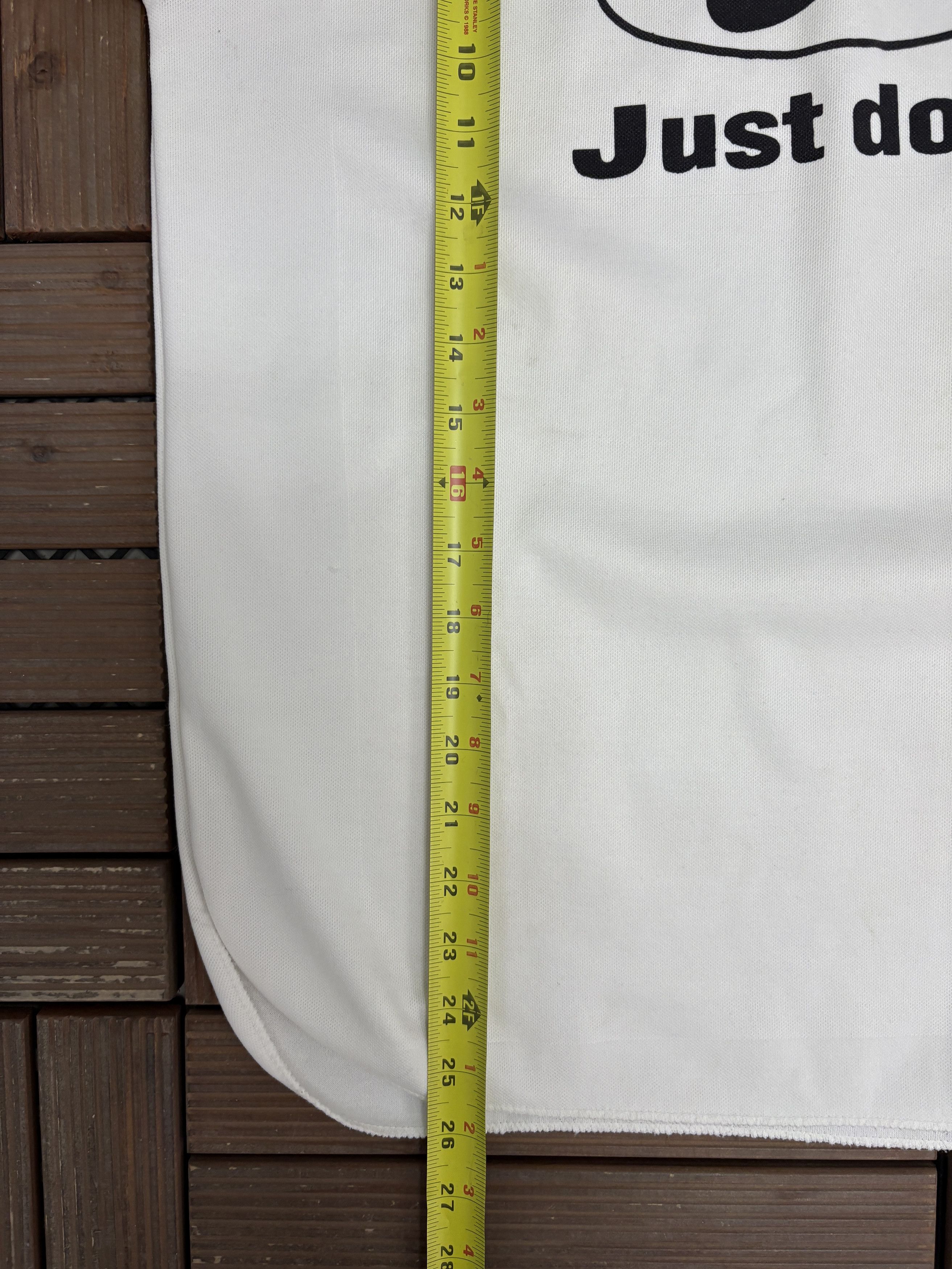 Nike × Vintage Nike Just Do It! Vintage White Jersey Style T-Shirt Tee Size US S / EU 44-46 / 1 - 7 Thumbnail
