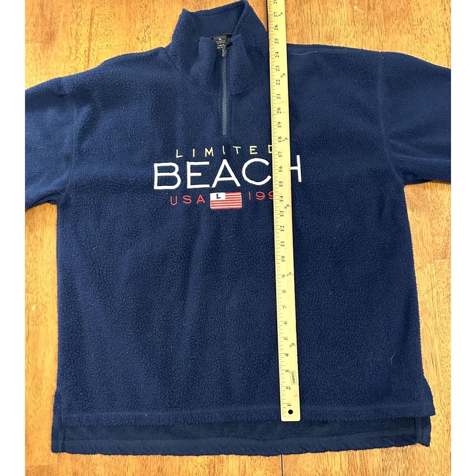Vintage VINTAGE Limited Sport USA 1/4 Zip Fleece Sweatshirt XL 1996 Navy Blue Mens Size US XL / EU 56 / 4 - 5 Thumbnail