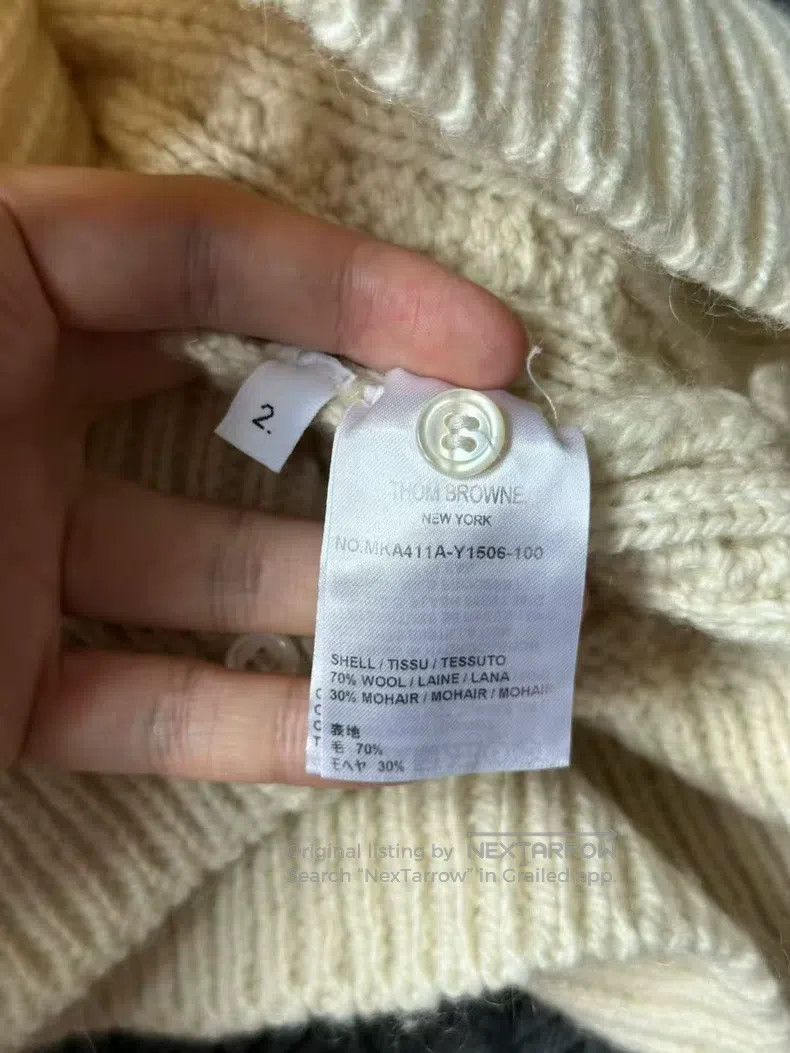 Thom Browne Thom Browne White American sweater Size US M / EU 48-50 / 2 - 4 Thumbnail