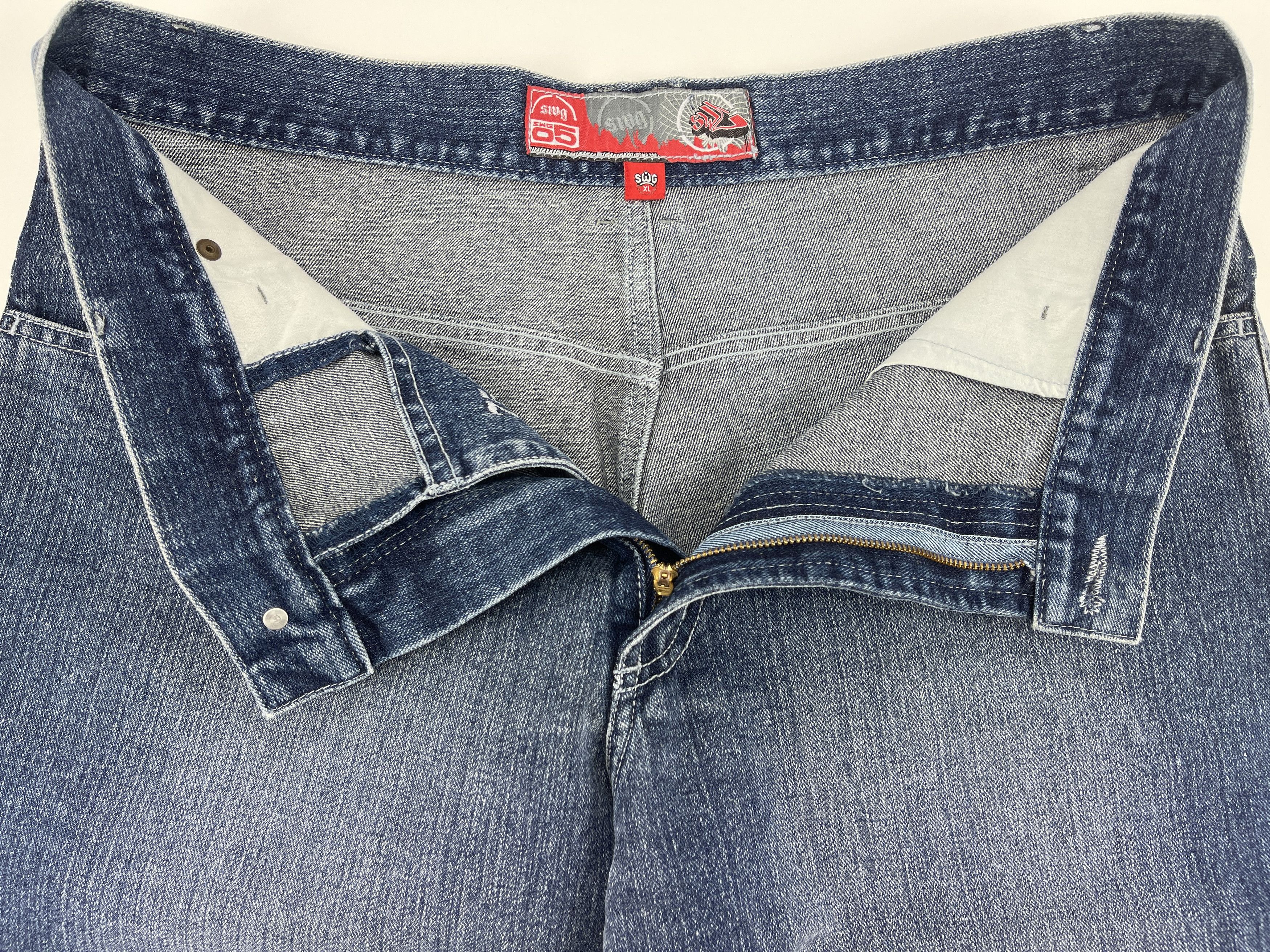 Vintage SWG jeans, blue Street War Gear vintage baggy hip hop 90s 36 Size US 36 / EU 52 - 12 Thumbnail