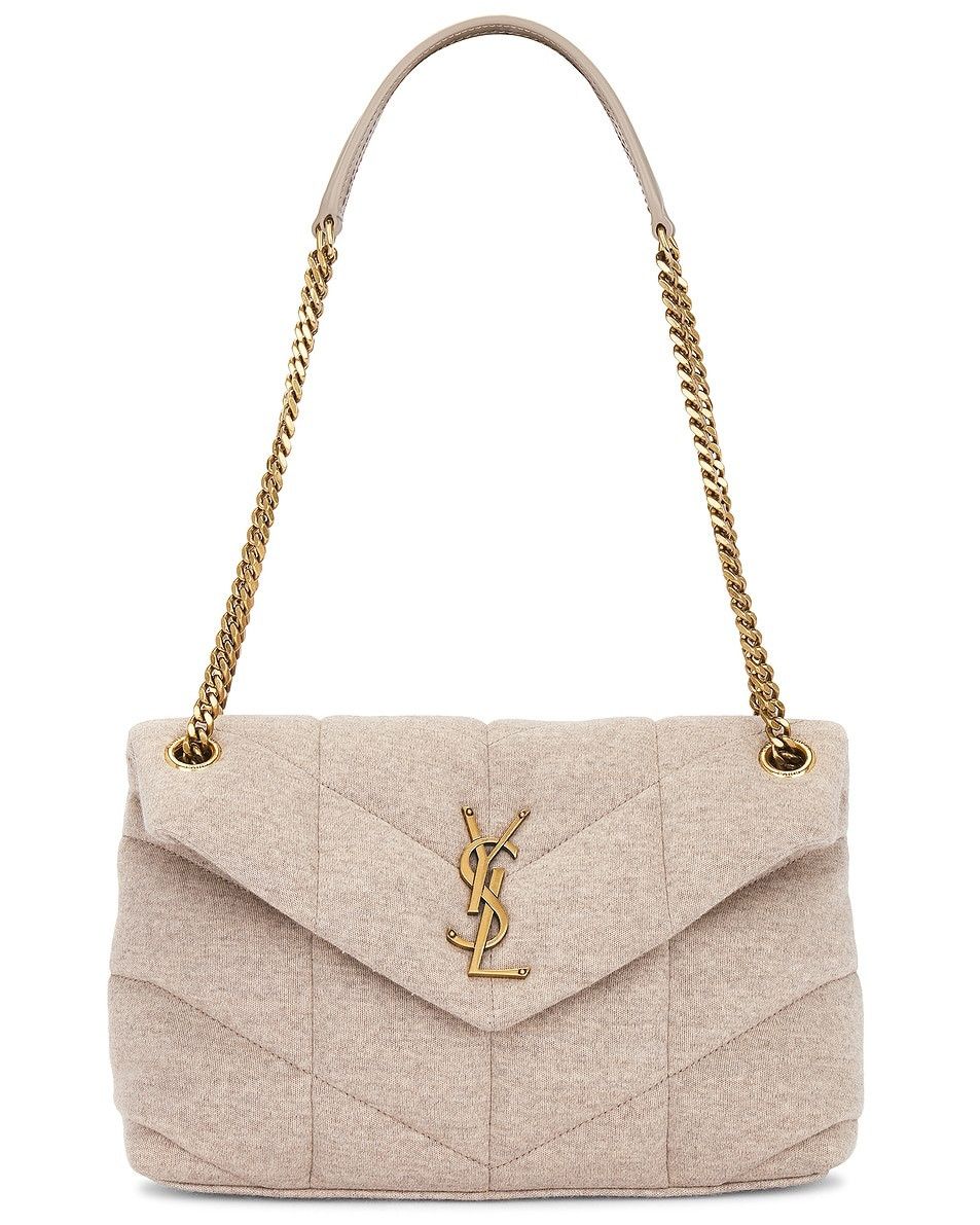 Saint Laurent Paris o1b1hav110225 Size: OS / Small Puffer Chain Bag in Beige Size ONE SIZE - 1 Thumbnail
