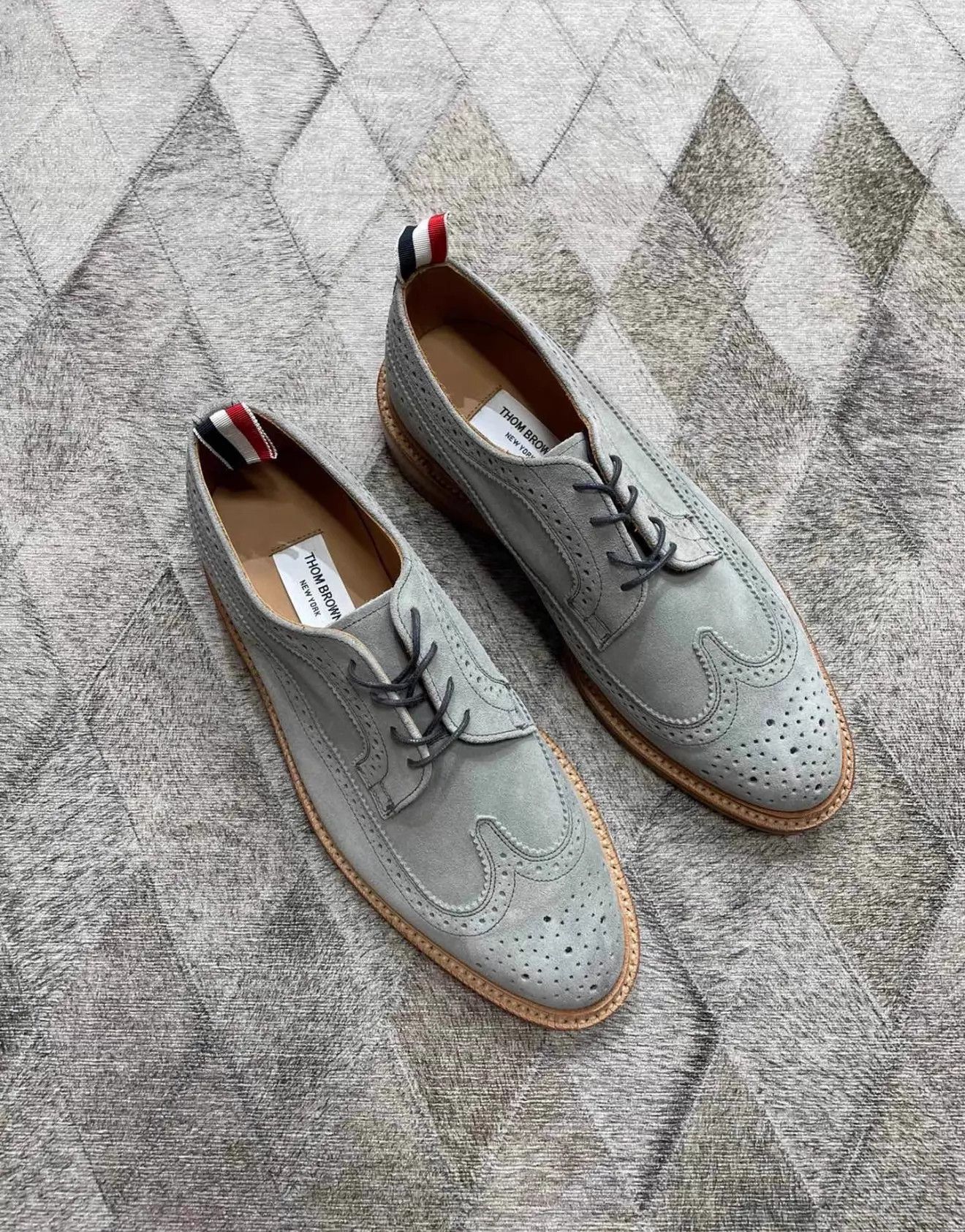 Thom Browne Thom Browne Men's Gray Suede Brogue US9 Shoes Size US 9 / EU 42 - 5 Thumbnail