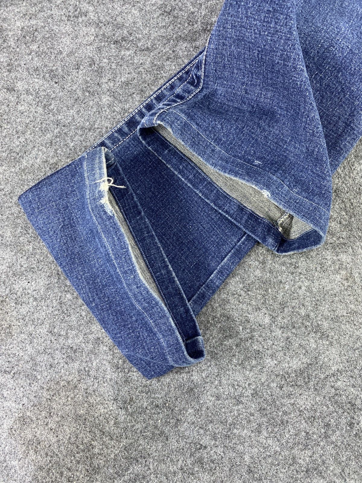 Japanese Brand × Jean Skull Button Sky Bomber Blue Wash Flare Jeans - J1061 Size 27" / US 4 / IT 40 - 13 Thumbnail