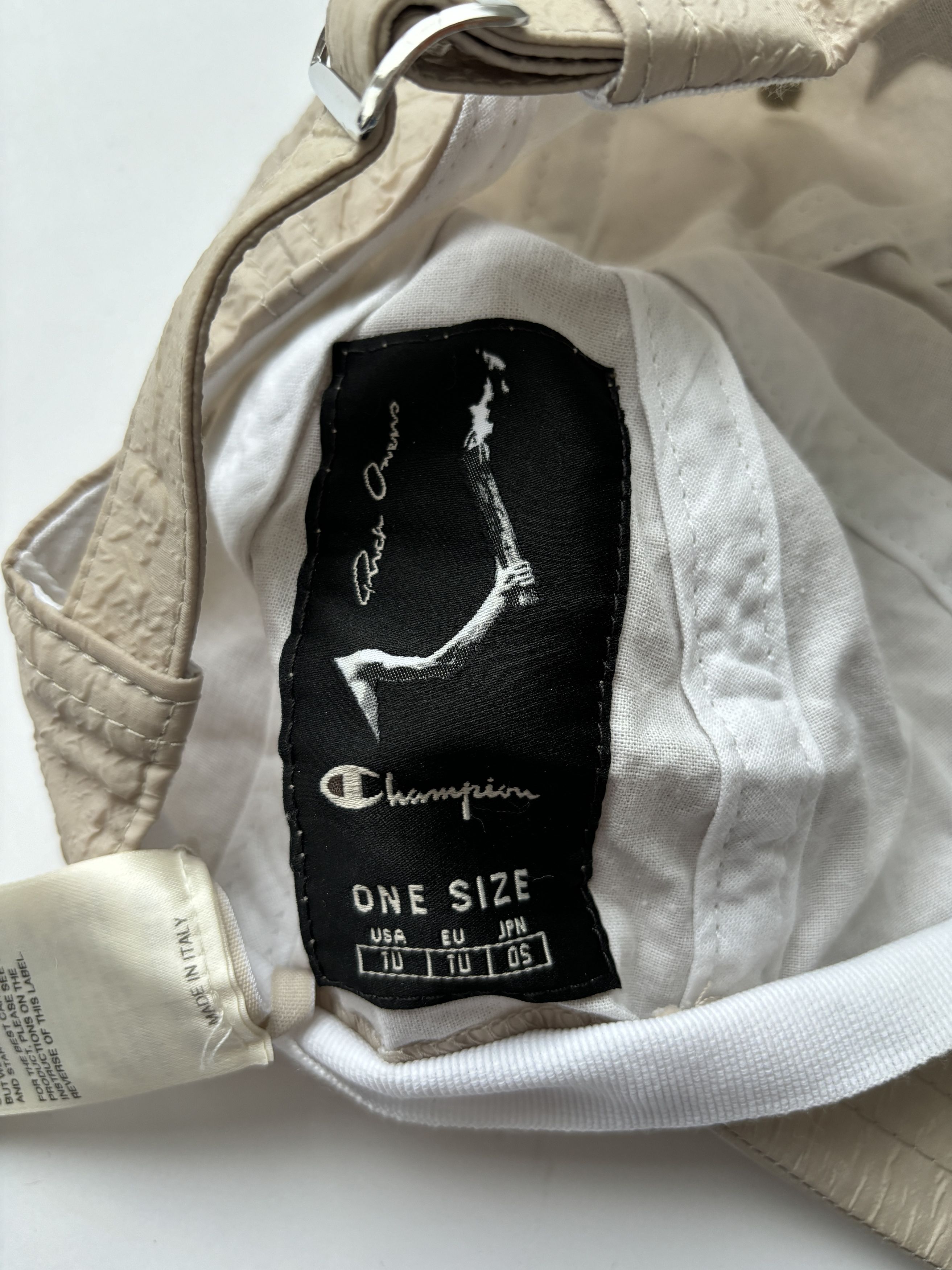Champion × Rick Owens ⚡️QUICK SALE⚡️Rick Owens x Champion Pearl Beige Cap Size ONE SIZE - 4 Thumbnail