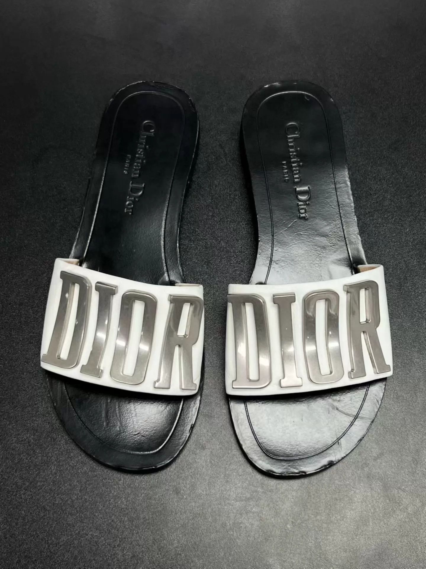 Dior DIOR Logo Slide Sandals 37 EUR Resoled Near Mint Size US 6.5 / IT 36.5 - 3 Thumbnail