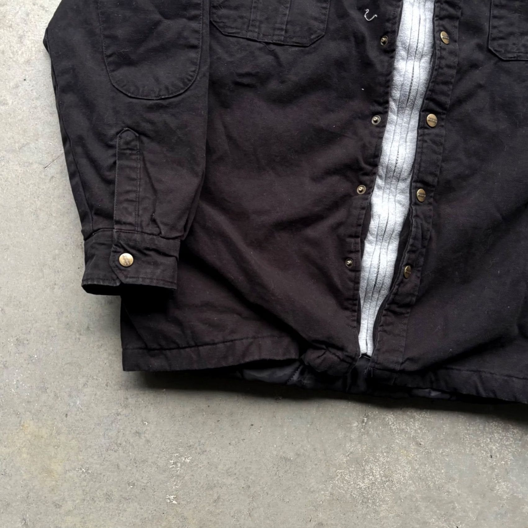Dickies Dickies Mens XL Black Canvas Work Jacket Quilted Lined Chore Coat Spin: Satin? (Note: Original contains Adidas product line conflicting; excluded) Size US XL / EU 56 / 4 - 6 Thumbnail