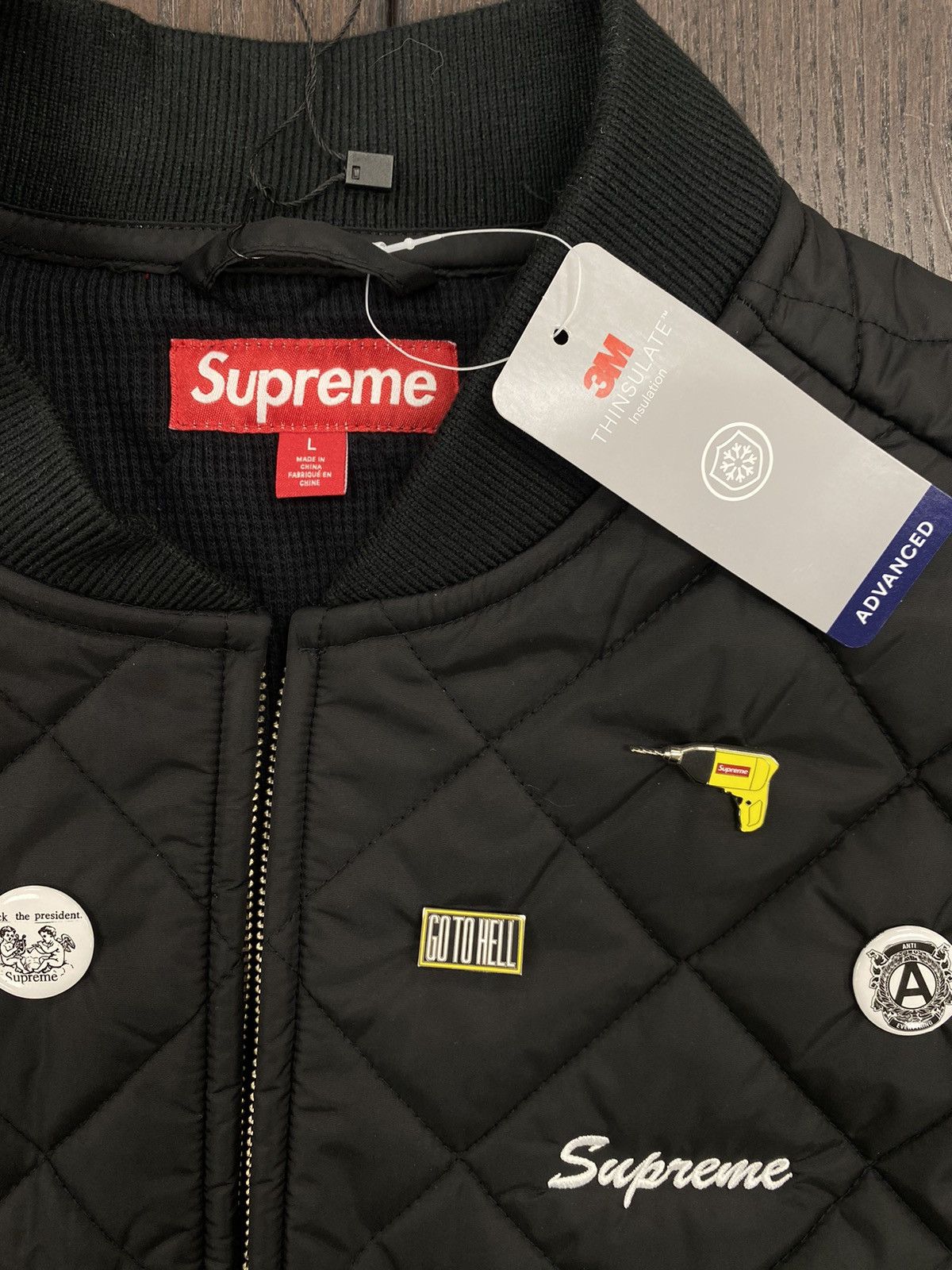 Supreme Supreme Pins Quilted Work Vest | Grailed