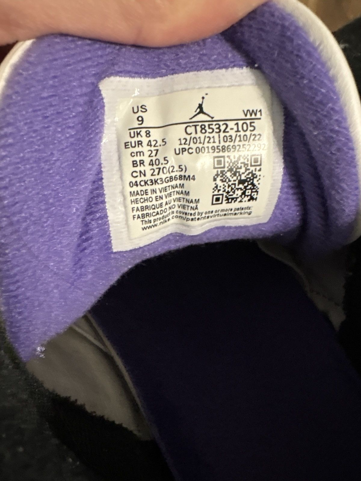 Jordan Brand Jordan 3 Iris Purple Size US 9 / EU 42 - 1 Thumbnail