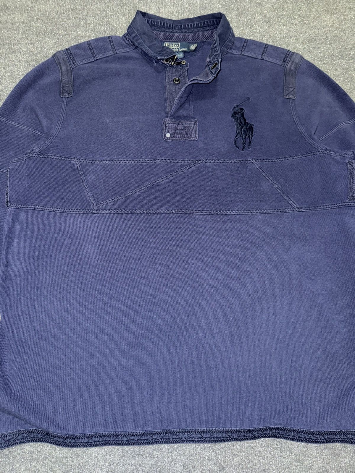 Polo Ralph Lauren Vintage Polo RL Big Pony Rugby With Elbow Patches Size US XL / EU 56 / 4 - 2 Thumbnail