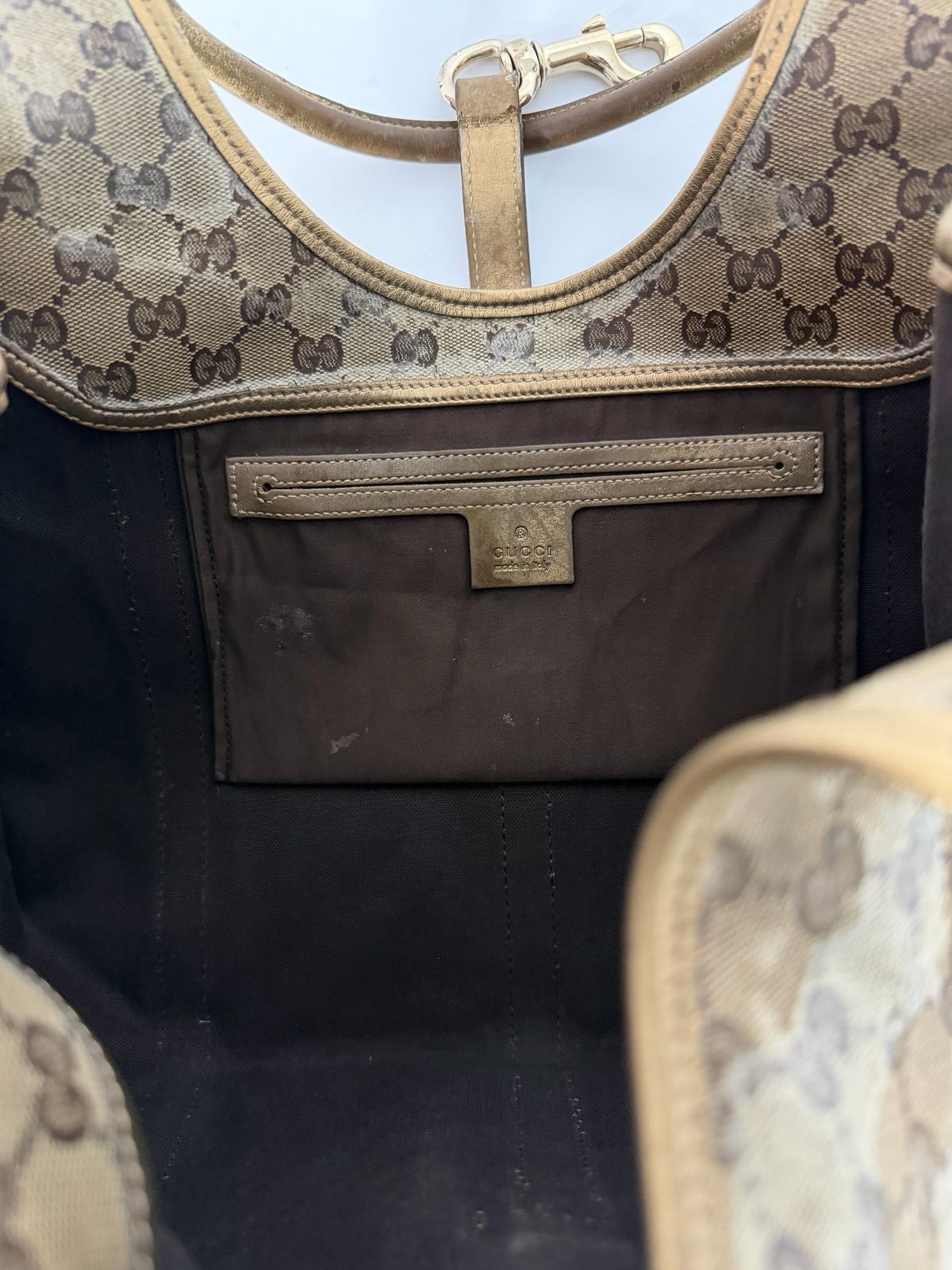 Gucci Gucci Gold GG Crystal Canvas Medium Joy Shoulder Bag Size ONE SIZE - 6 Thumbnail