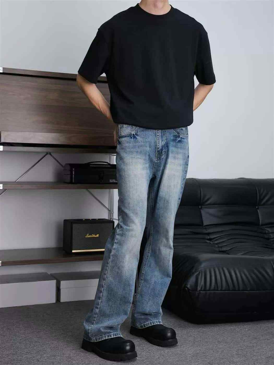 washed faded yuppie bootcut y2k jeans