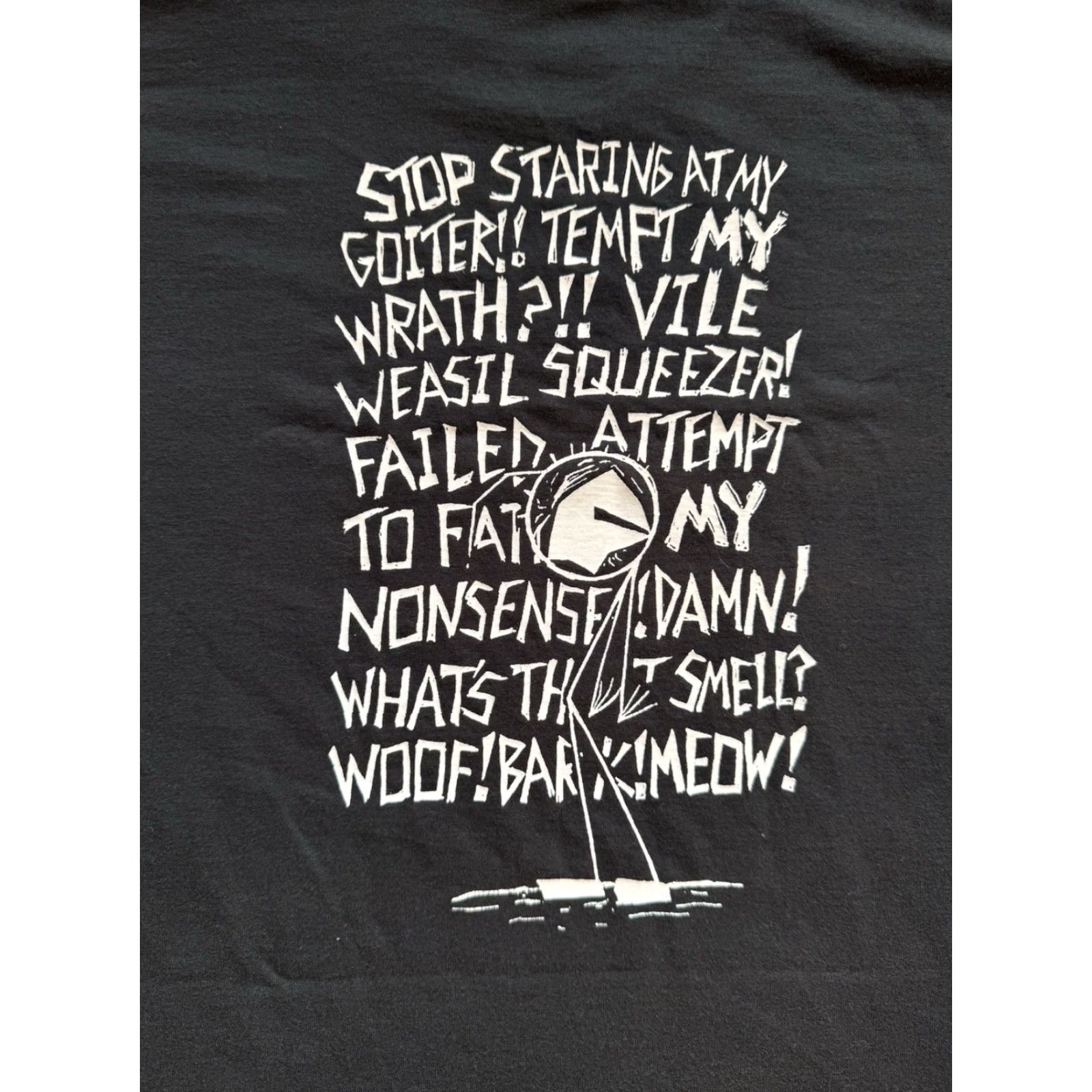 Fruit Of The Loom VINTAGE 90s Happy Noodle Boy T Shirt XL Jhonen Vasquez Invader Zim Comics Movie Shirt Herren Black XL Size US XL / EU 56 / 4 - 4 Thumbnail