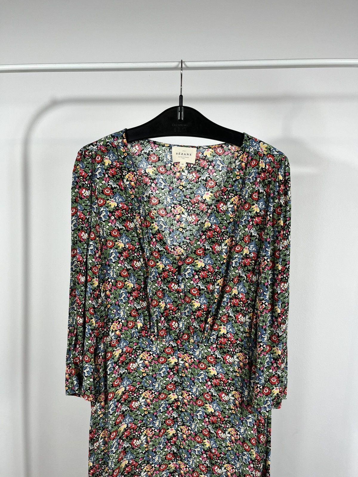Sezane Sézane floral midi dress women’s size 42 EU 10 UK boho style Size L / US 10 / IT 46 - 12 Thumbnail