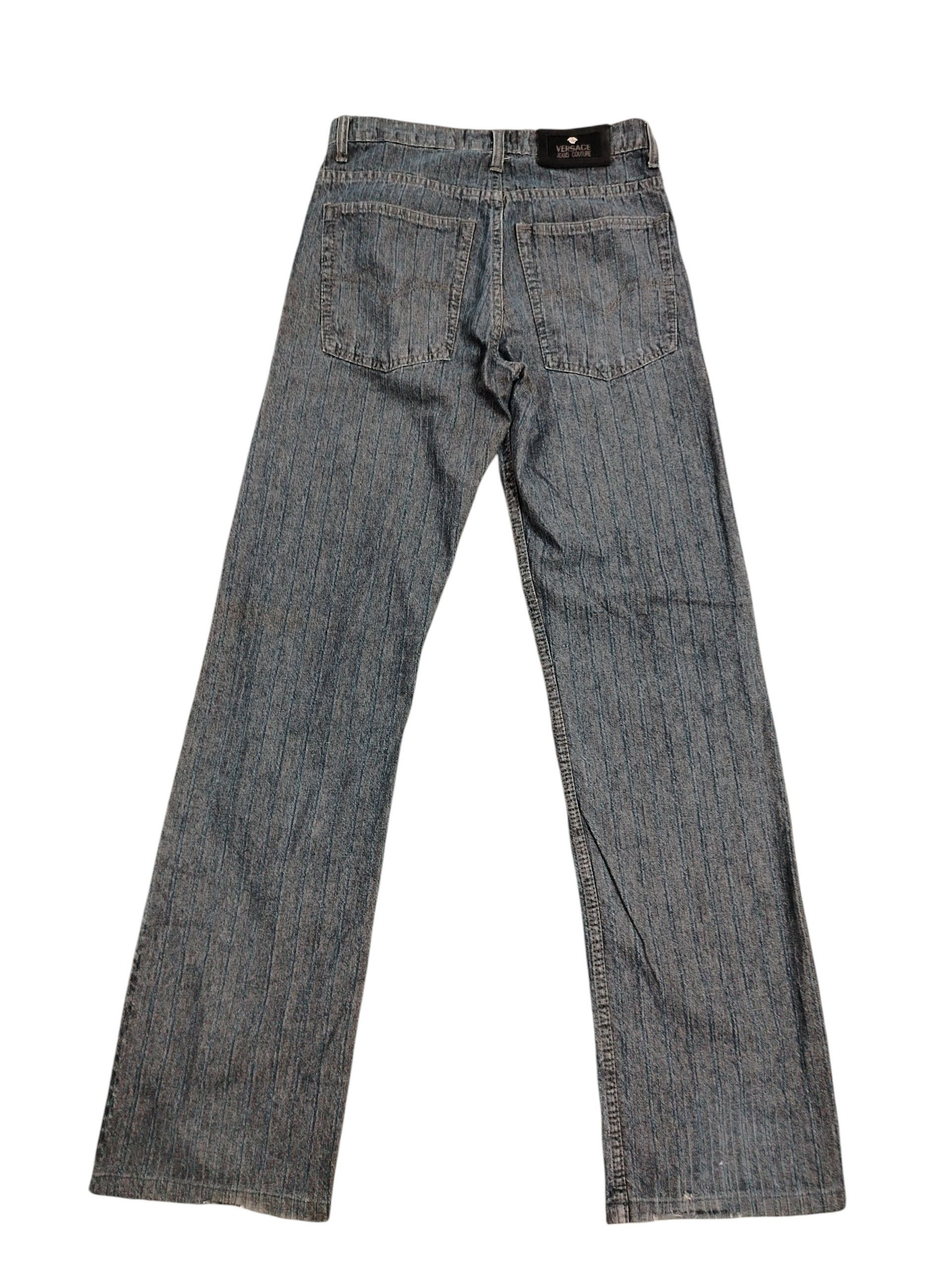 Versace Jeans Couture Vintage Versace pintstrip striped jeans Size 29" - 2 Thumbnail