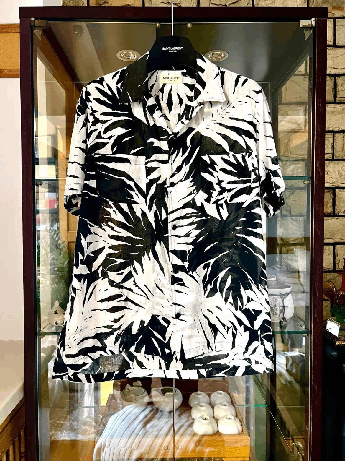 Saint Laurent Paris Sz 37 Saint Laurent Paris 16SS Palm Tree Shirt-2507 Size US S / EU 44-46 / 1 - 1 Thumbnail