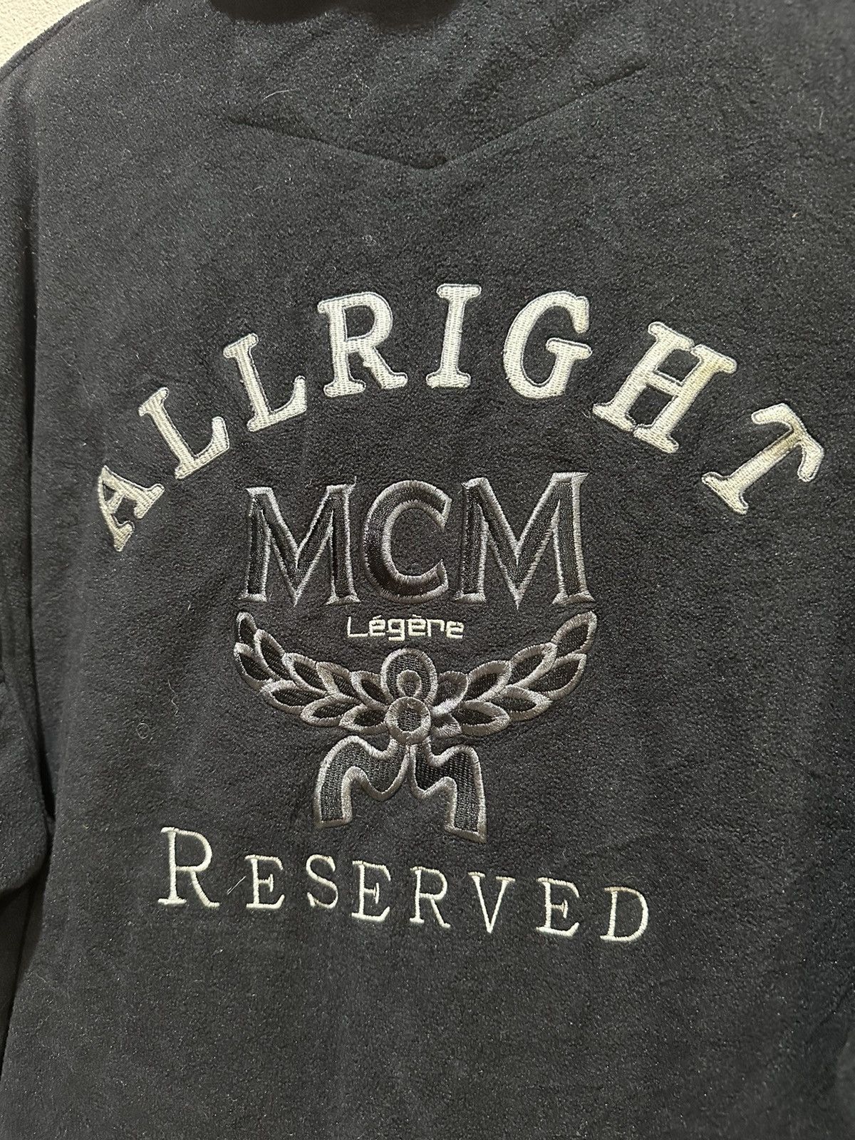 MCM MCM fleece logo back full zipper Size US L / EU 52-54 / 3 - 3 Thumbnail