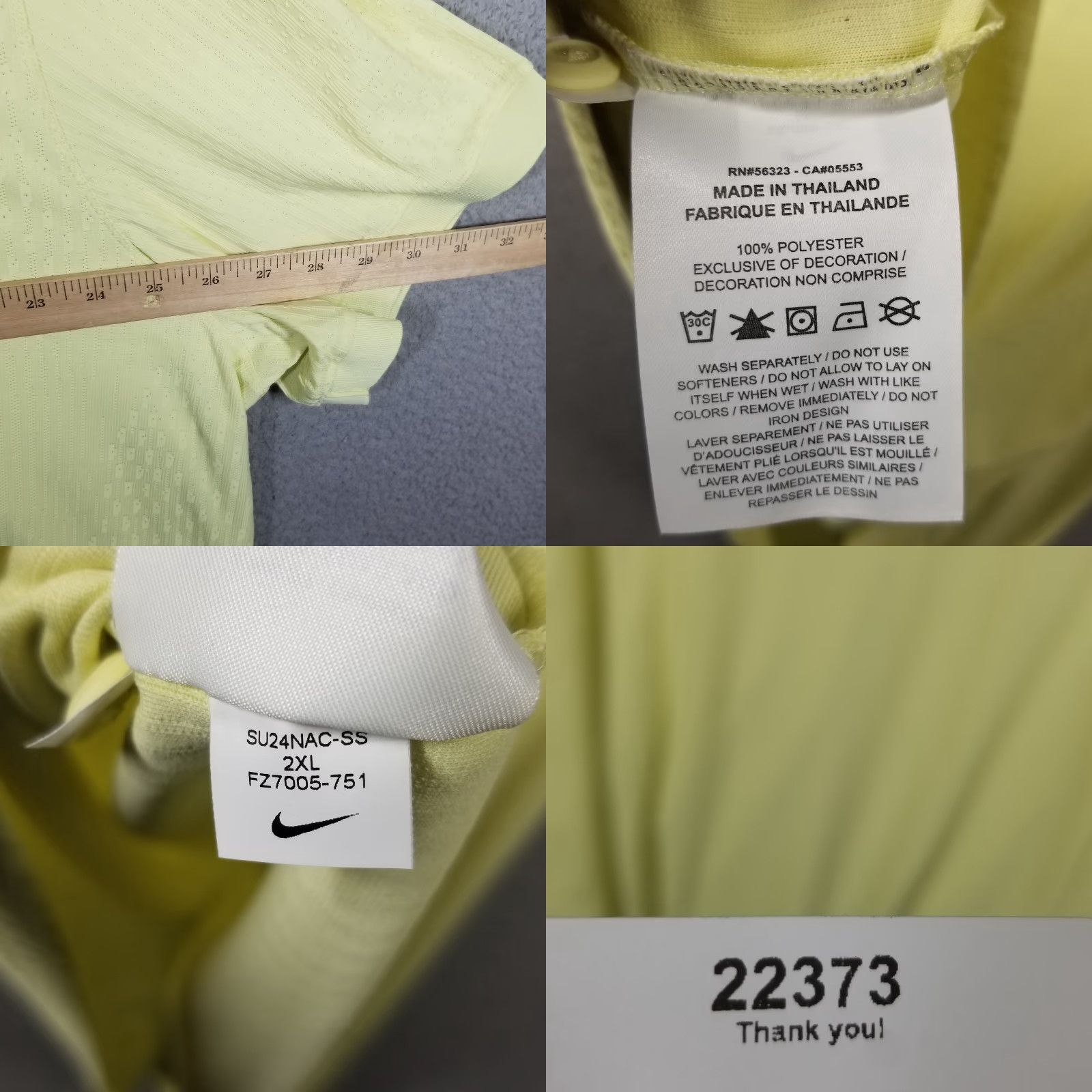 Nike NIKE SB Dri-FIT ADV Polo Shirt Short Sleeve Men XXL Pale Yellow Golf FZ7005-751 Size US XXL / EU 58 / 5 - 8 Thumbnail