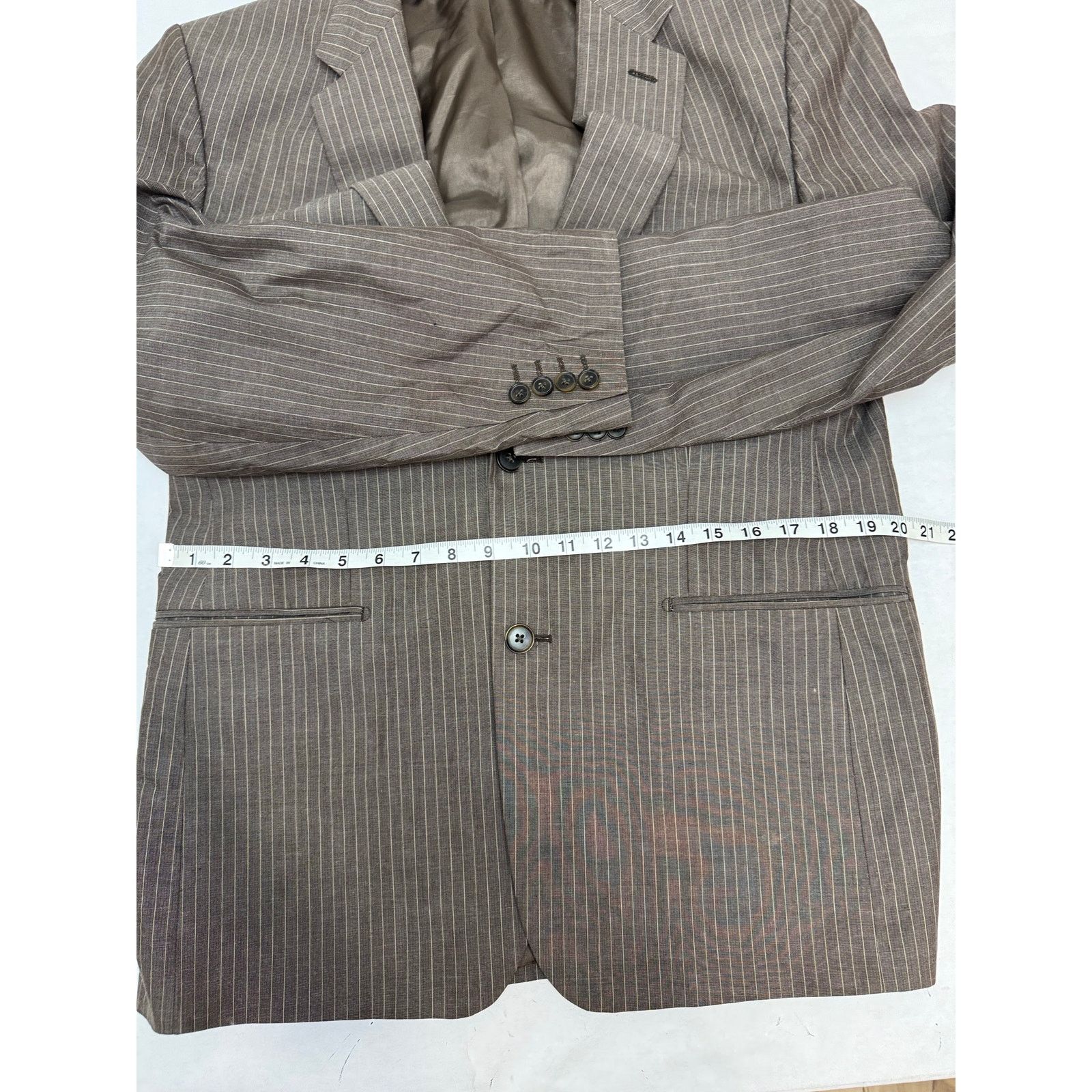 Other Vintage Y2K Express Design Studio Blazer Men Brown 40R Size US XXS / EU 40 - 4 Thumbnail