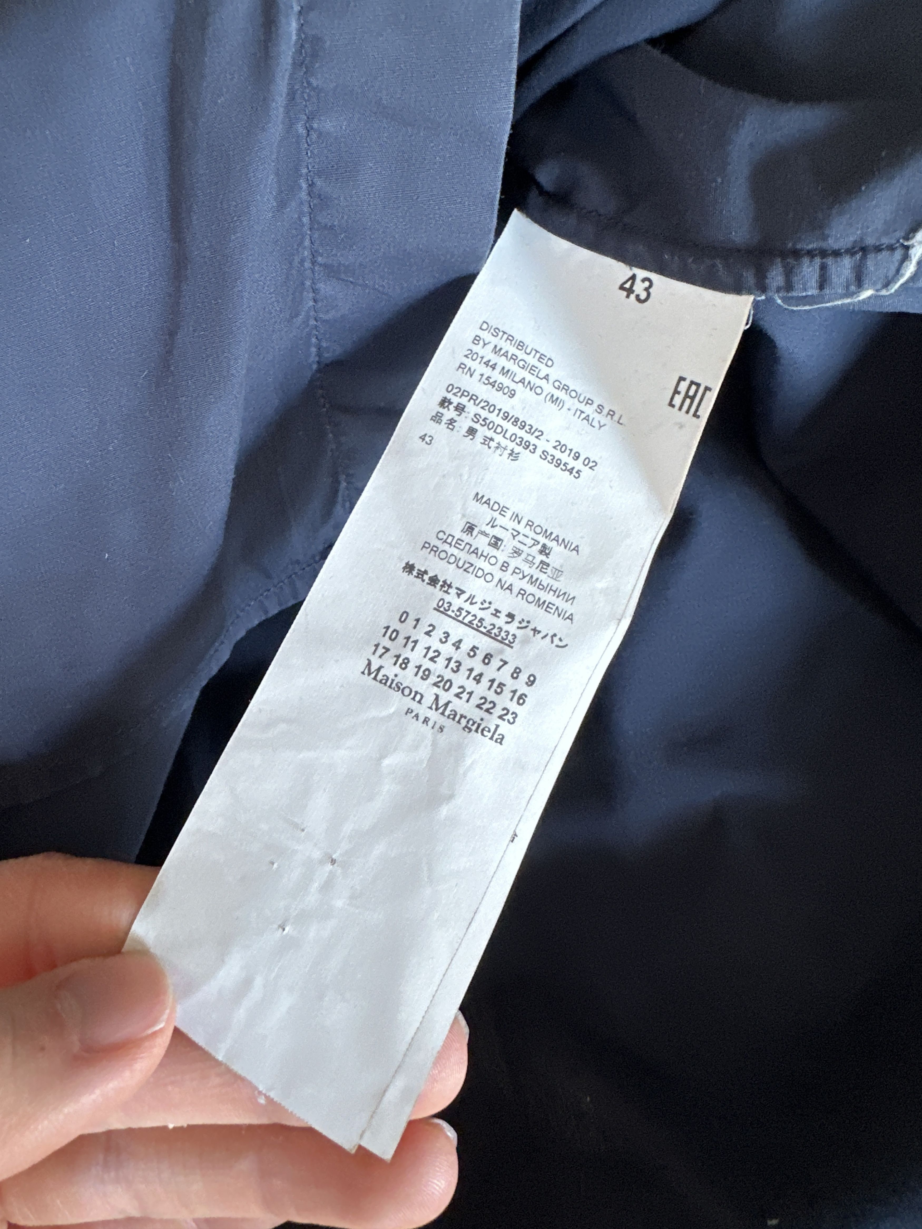 Maison Margiela Maison Margiela Contrast Stitch Pocket Button Up Shirt Size US L / EU 52-54 / 3 - 5 Thumbnail